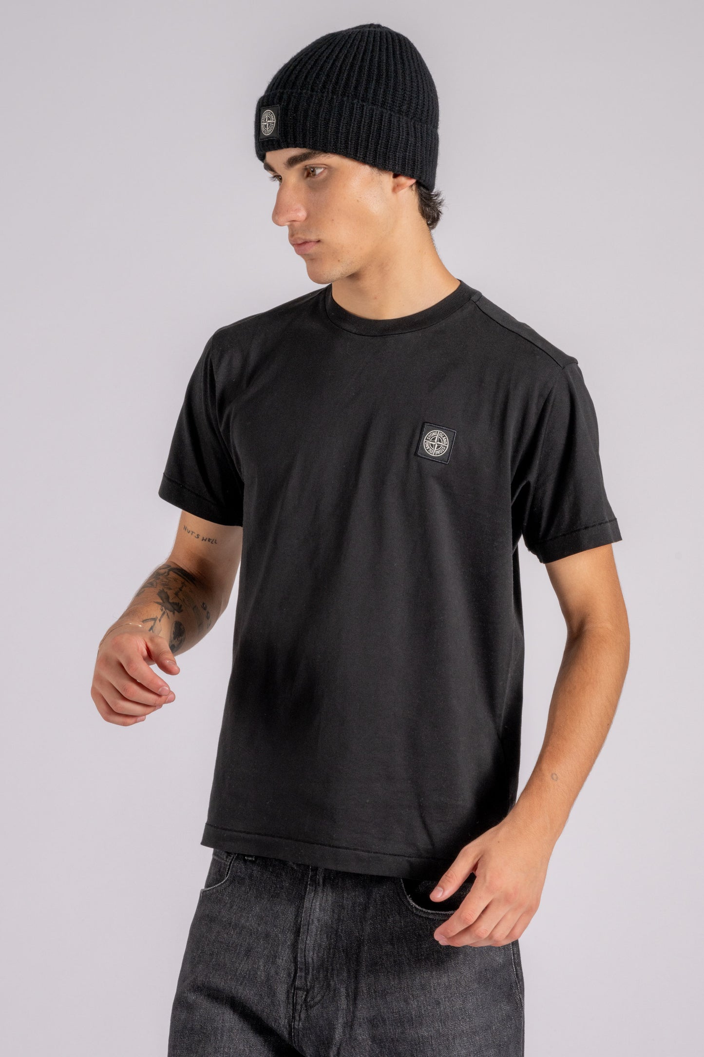  Stone Island T-shirt 100% Cotton Black Nero Uomo - 2