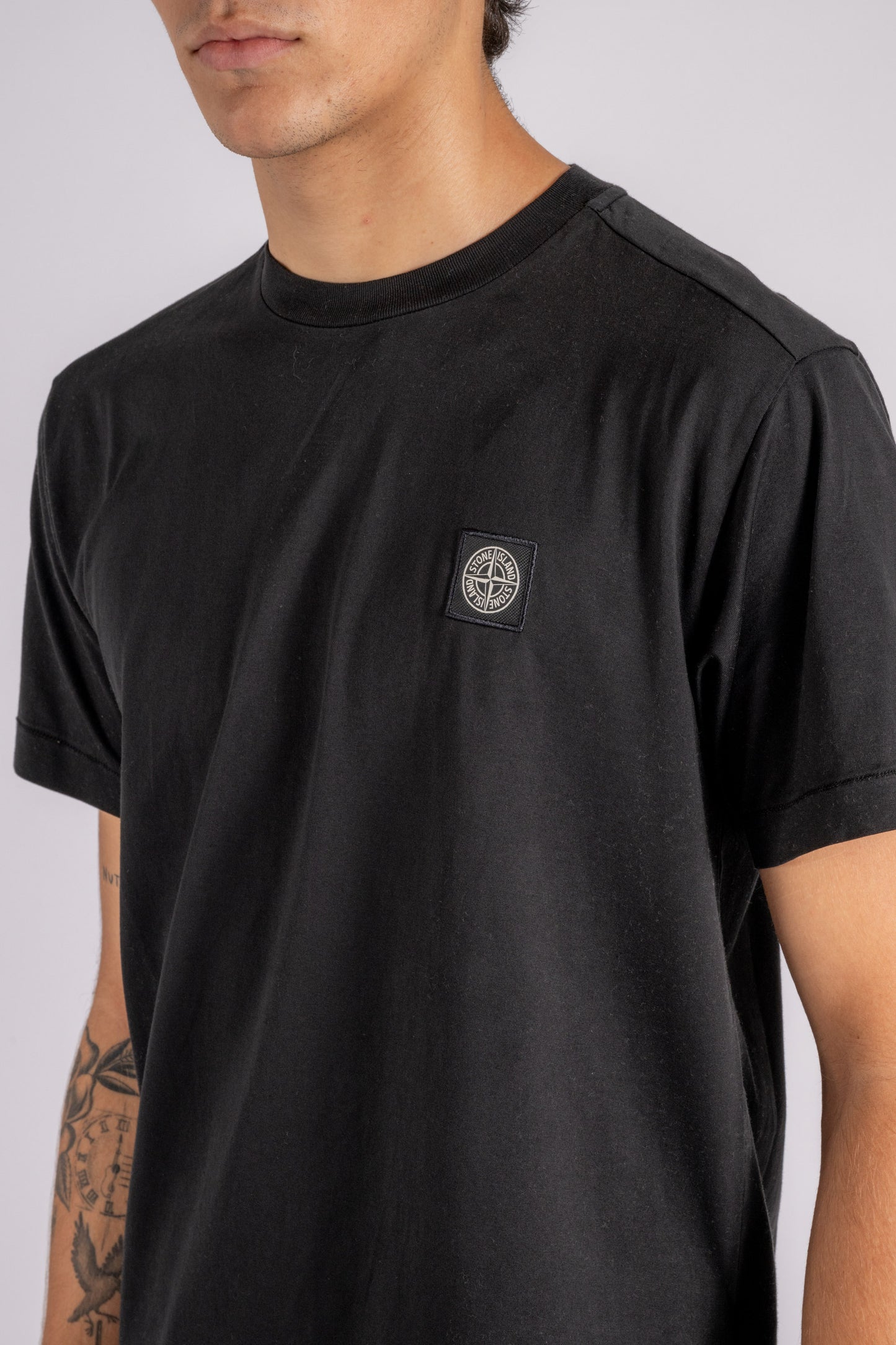  Stone Island T-shirt 100% Cotton Black Nero Uomo - 4