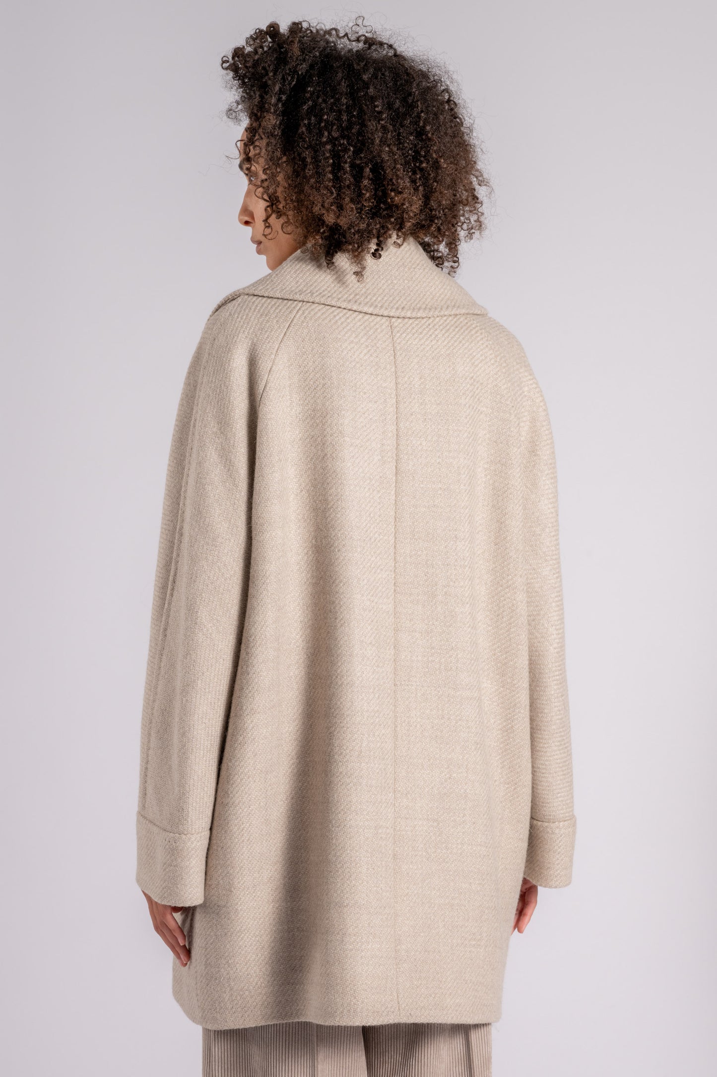  Tagliatore 0205 Coat 100% Virgin Wool Beige Beige Donna - 4