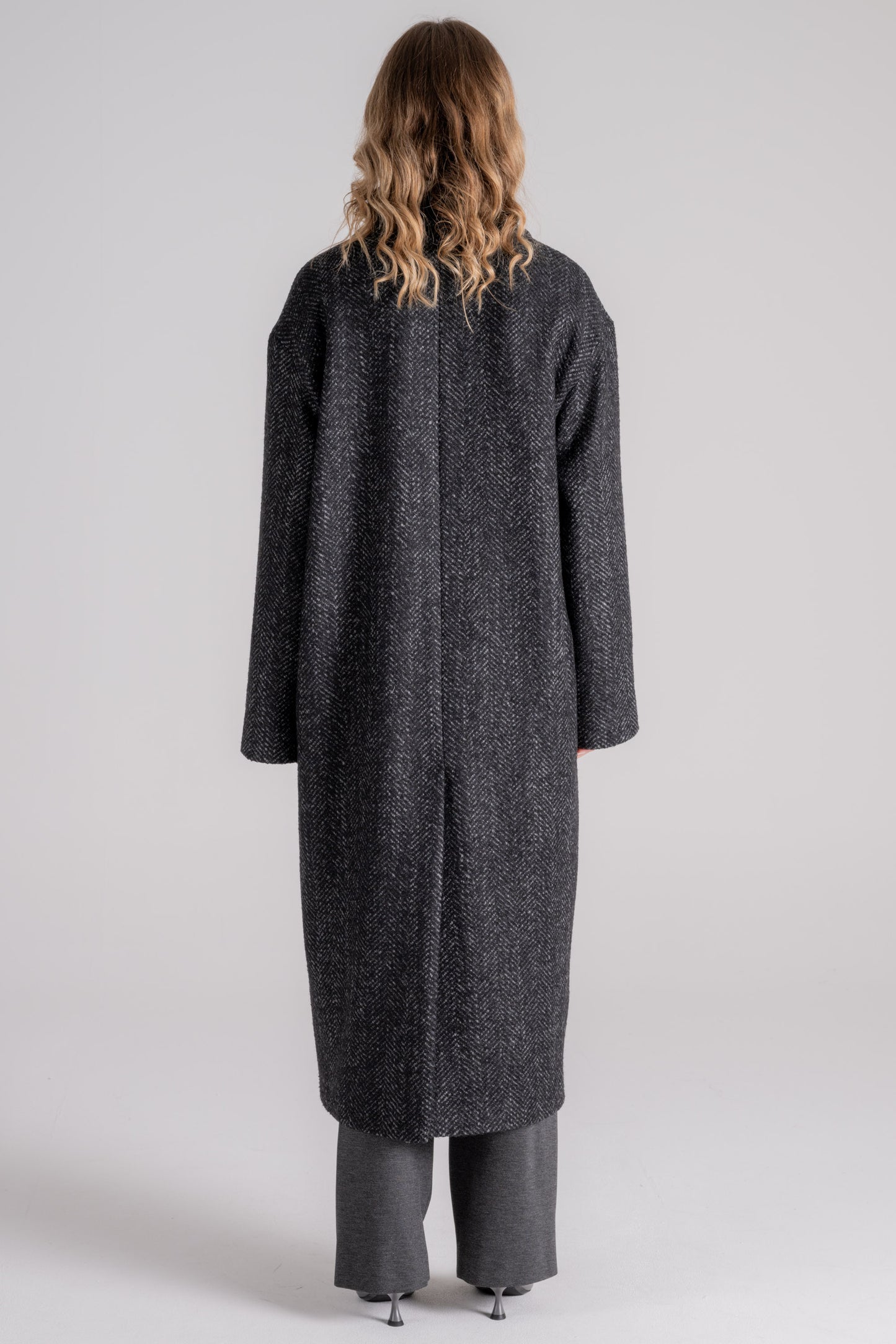  Tagliatore 0205 Coat Wool/acrylic/polyester/polyamide Black Grigio Donna - 4