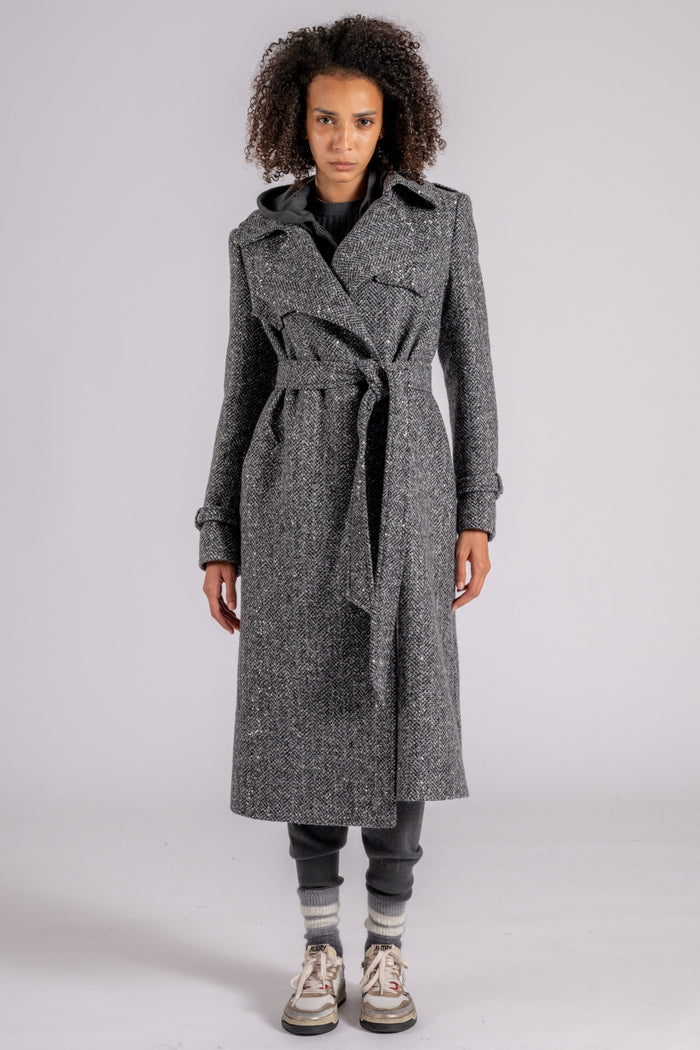 Tagliatore 0205 Virgin Wool/Nylon/Polyester Grey Coat