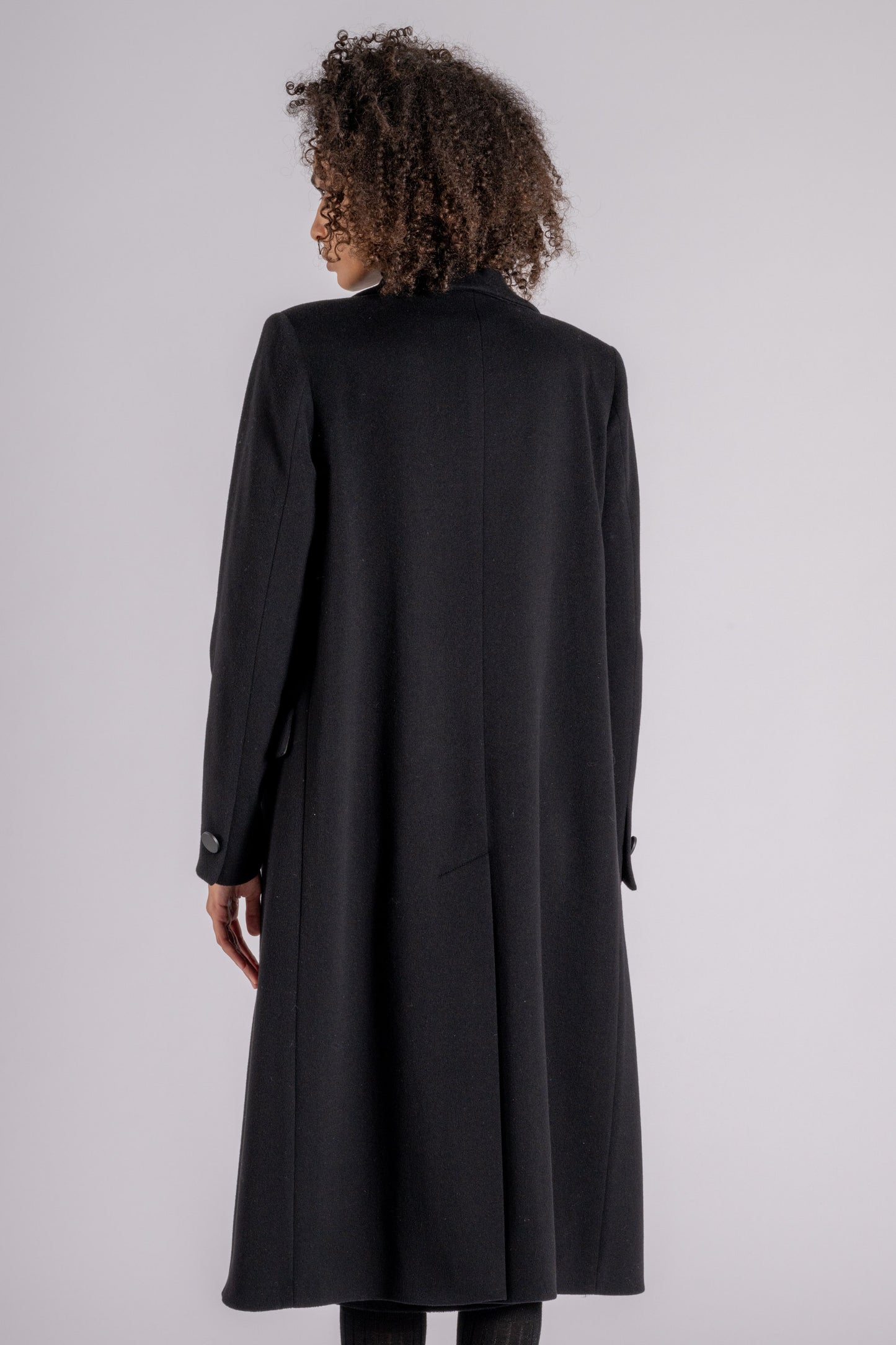  Tagliatore 0205 Virgin Wool/cashmere Black Coat Nero Donna - 4