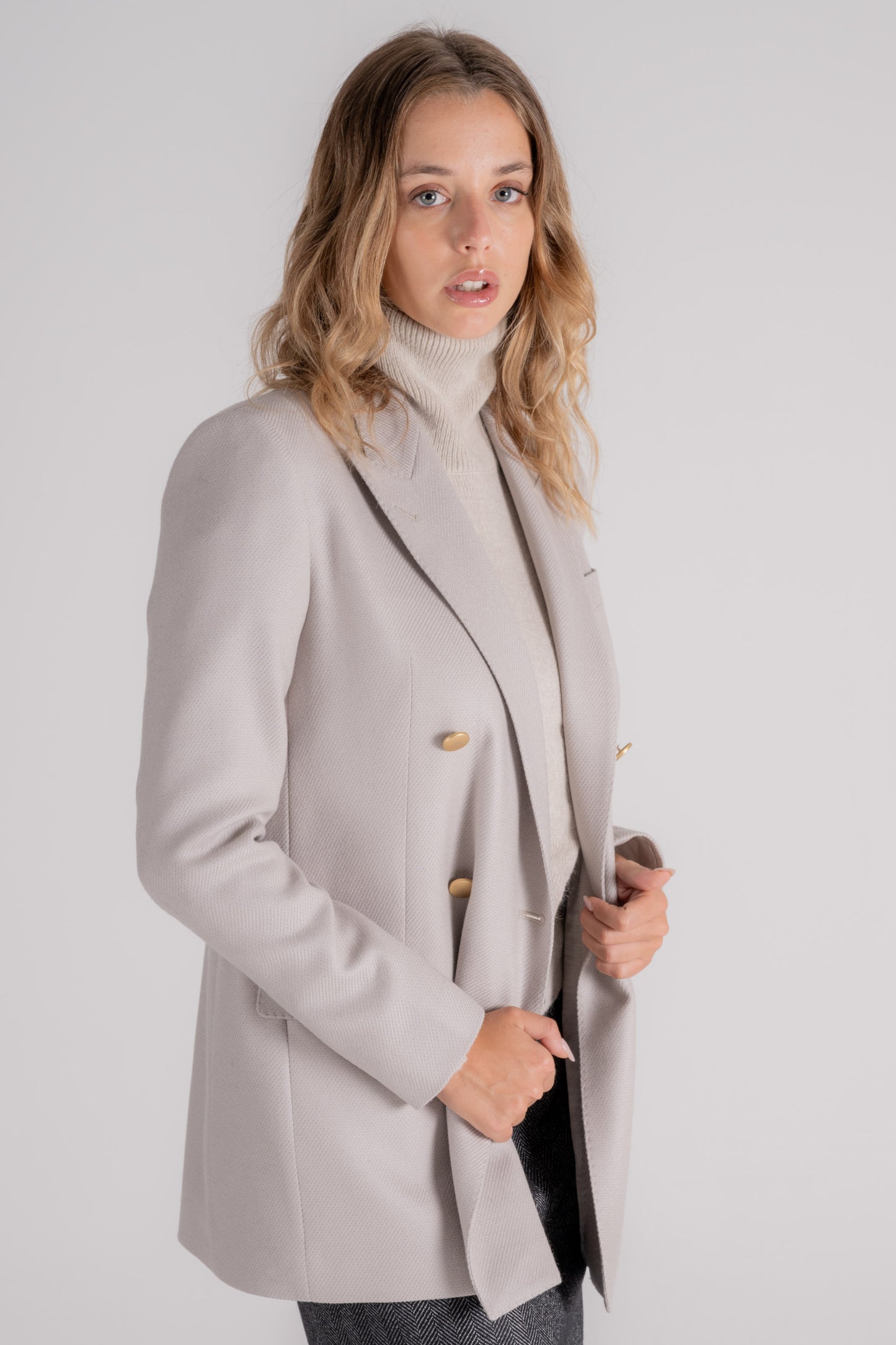  Tagliatore 0205 Beige Jacket In Virgin Wool/polyamide/elastane Beige Donna - 2