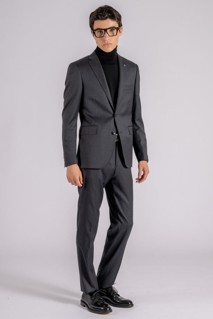 Tagliatore Suit 100% Virgin Wool Grey-2