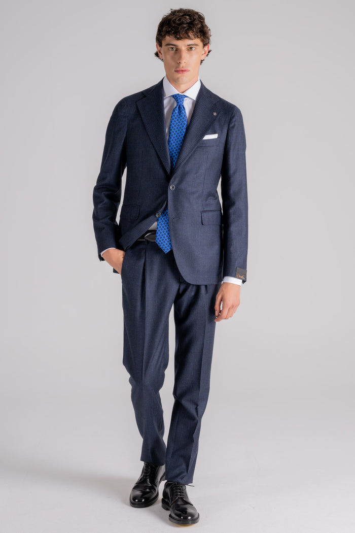 Tagliatore Suit Pinolerario Virgin Wool Super 110S Blue