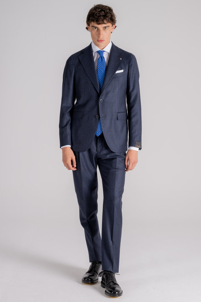 Tagliatore Suit Pinolerario Virgin Wool Super 110S Blue-2