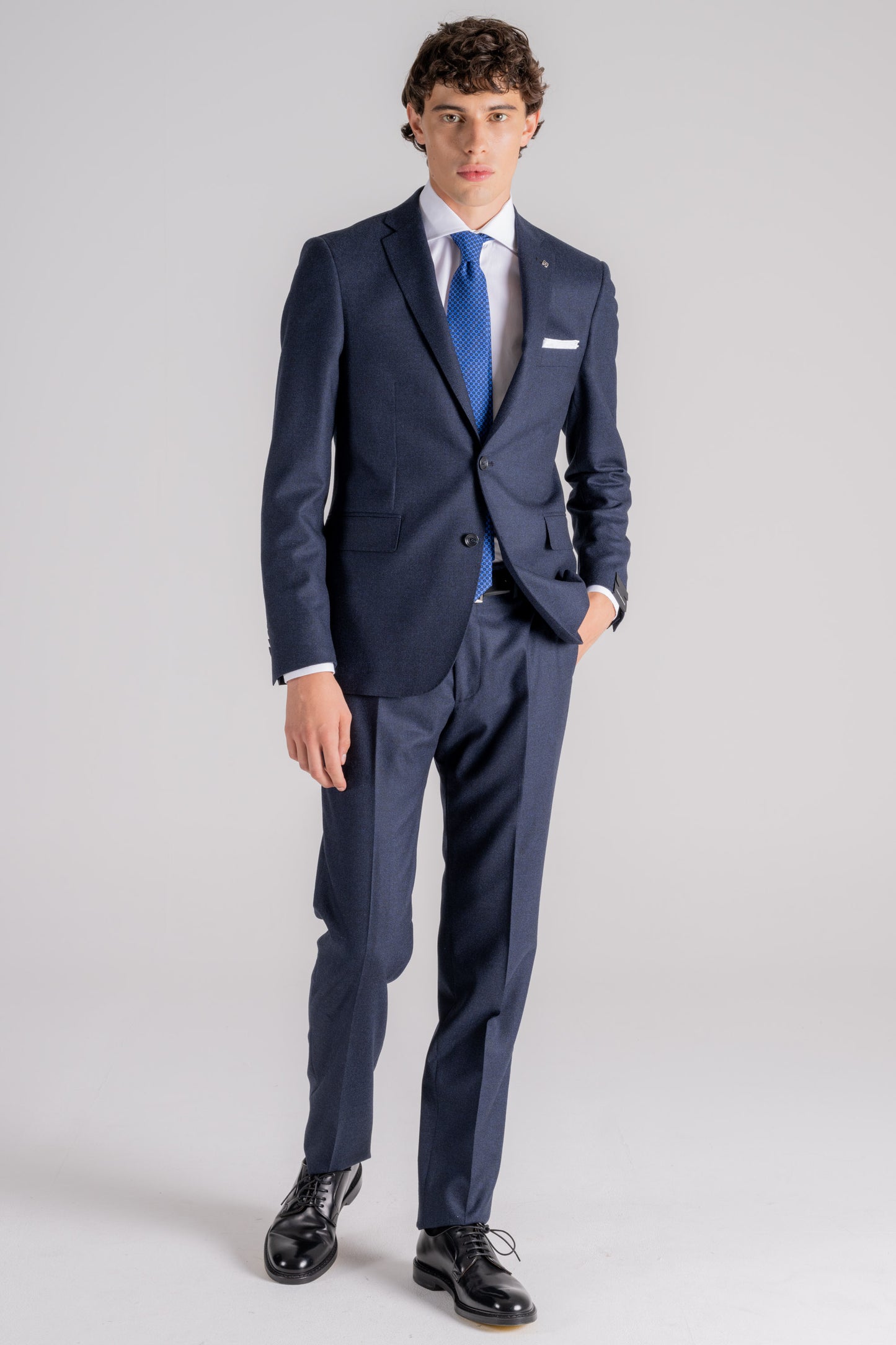  Tagliatore Men's Blue Suit In Virgin Wool/ Elastane Blu Uomo - 2