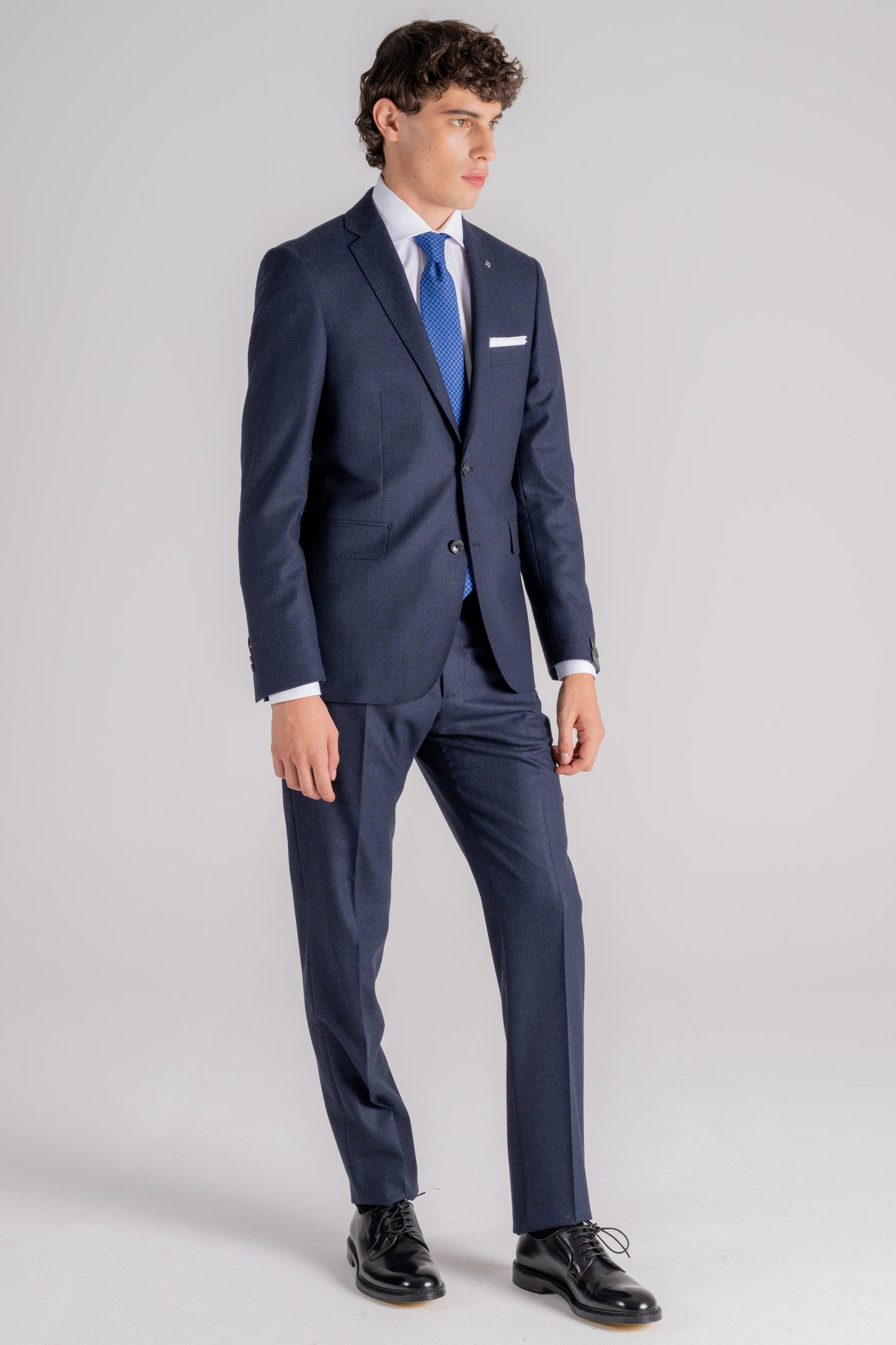  Tagliatore Men's Blue Suit In Virgin Wool/ Elastane Blu Uomo - 3