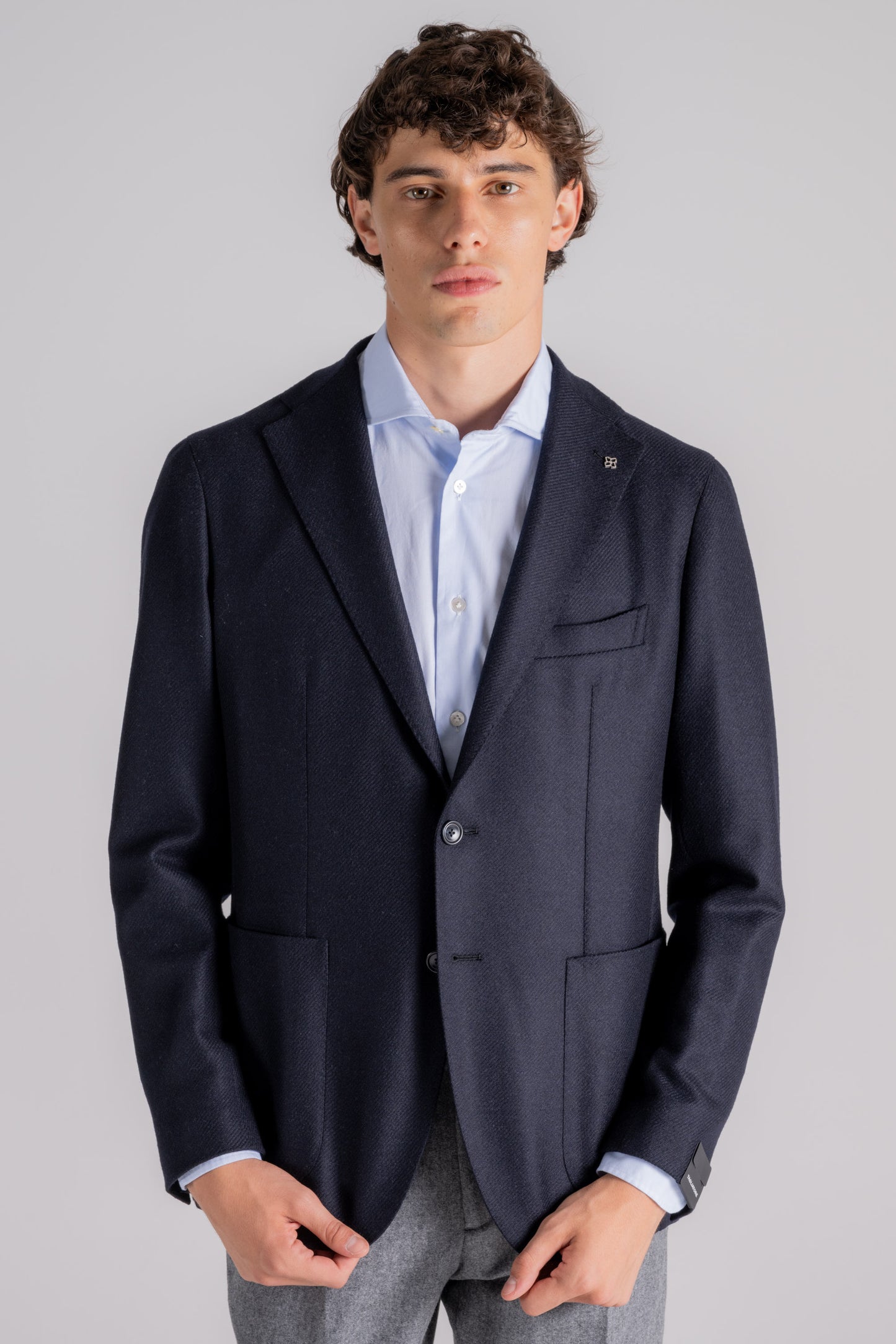  Tagliatore Blue Wool/cashmere Jacket Blu Uomo - 1