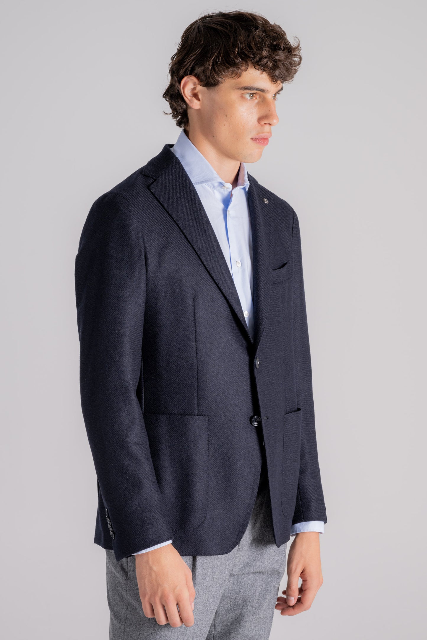  Tagliatore Blue Wool/cashmere Jacket Blu Uomo - 3