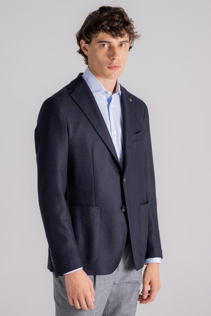  Tagliatore Blue Wool/cashmere Jacket Blu Uomo - 4