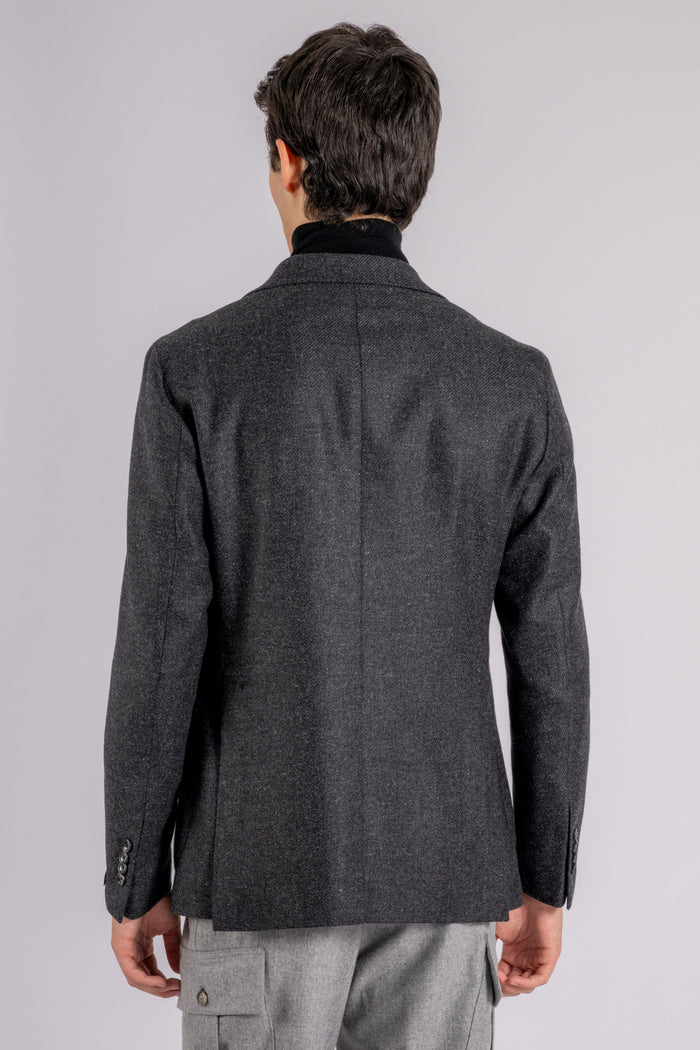  Tagliatore Single-breasted Jacket 95% Wv 5% Ws Grey Grigio Uomo - 5