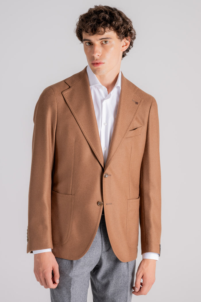  Tagliatore Jacket Pinolerario 95% Wv 5% Ws Marrone Uomo - 4