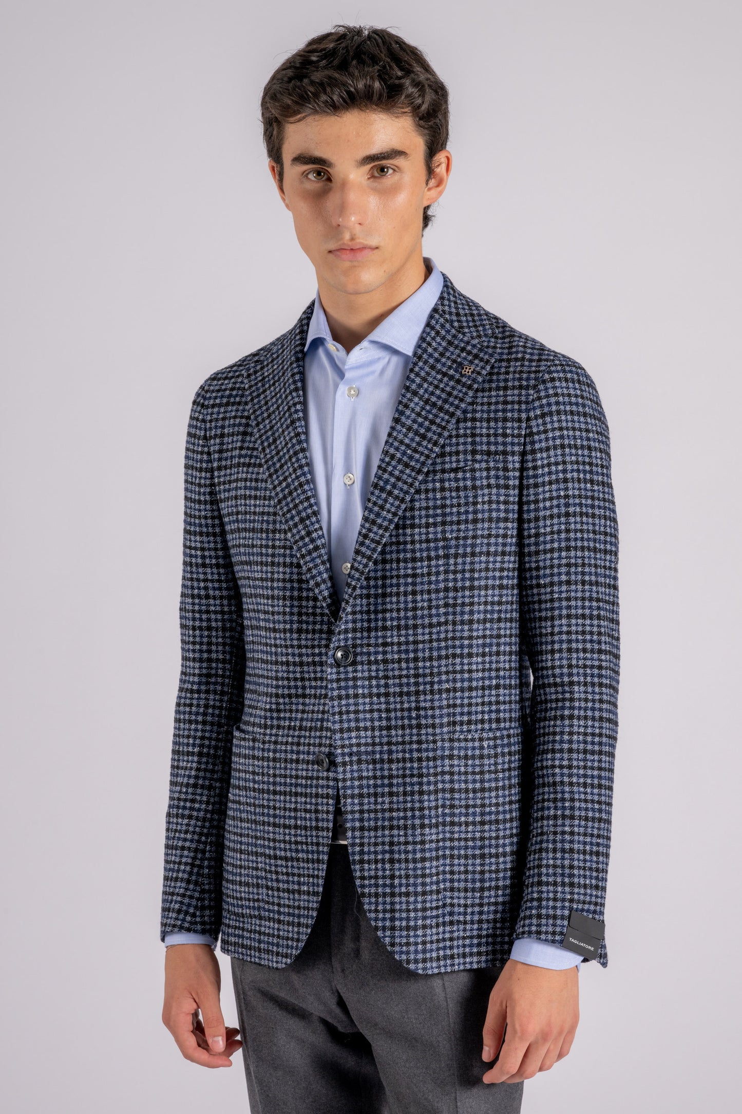  Tagliatore Blue Jacket In Virgin Wool, Silk, Polyamide, And Cashmere Blu Uomo - 1