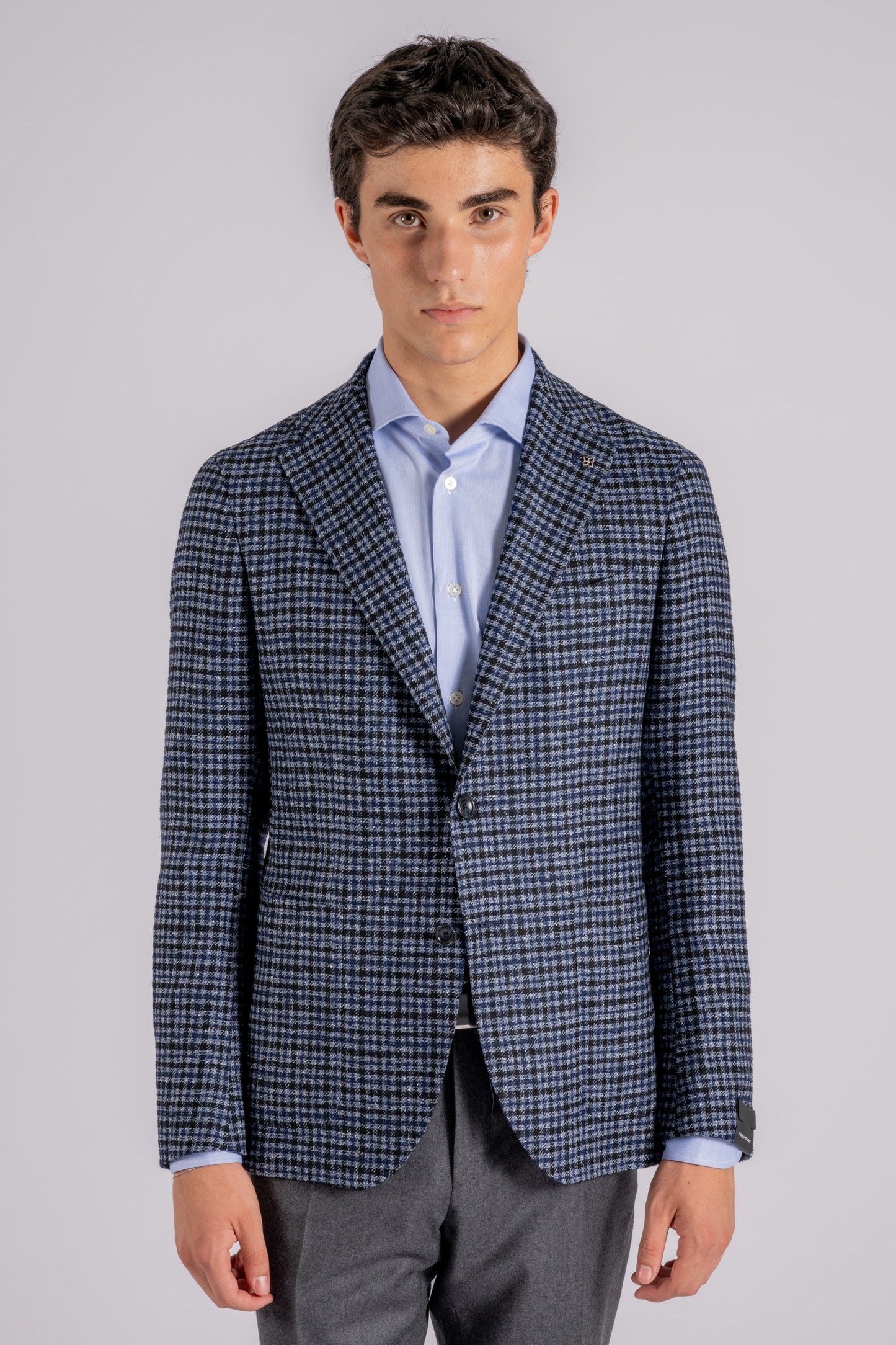  Tagliatore Blue Jacket In Virgin Wool, Silk, Polyamide, And Cashmere Blu Uomo - 2