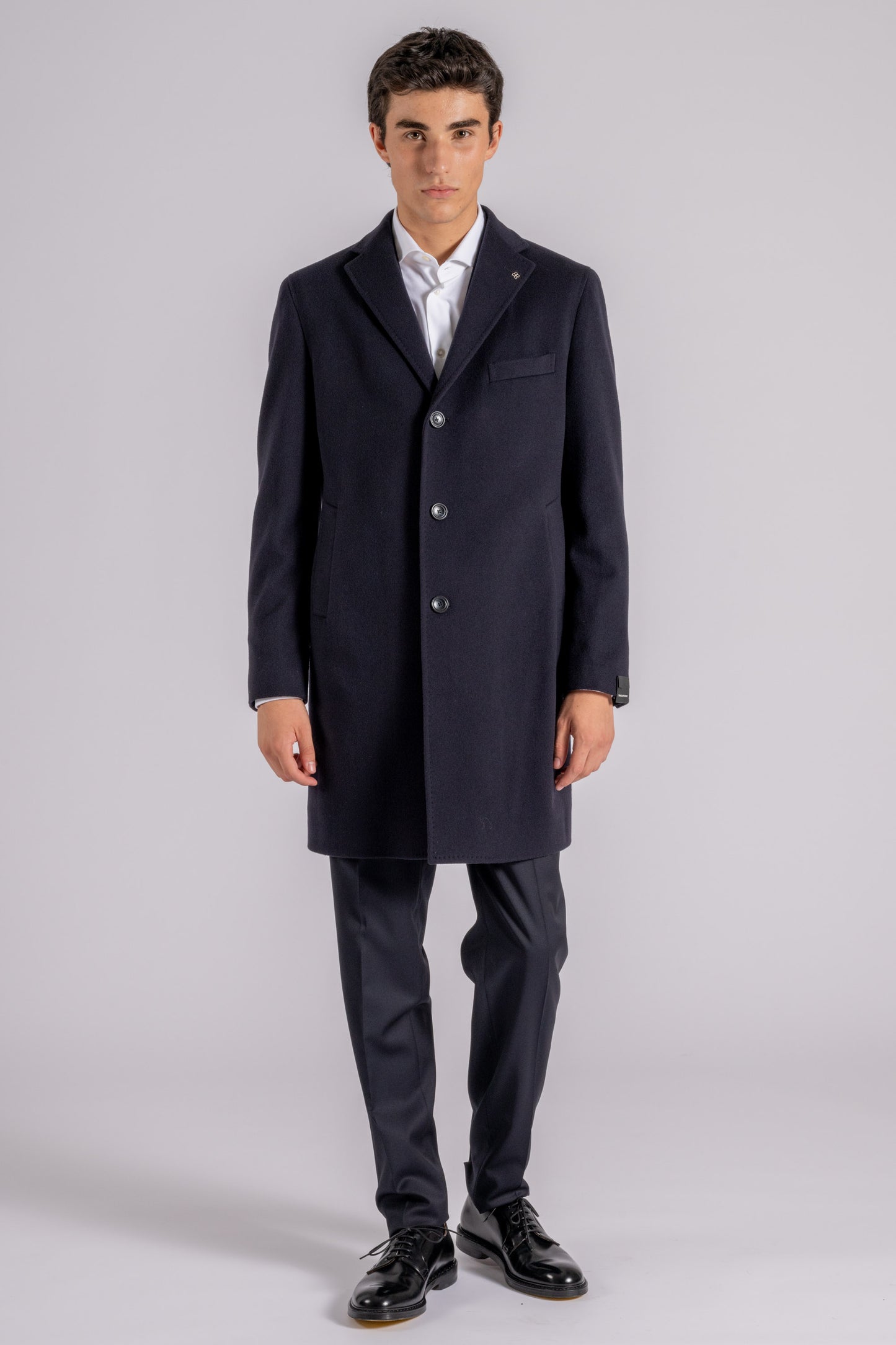  Tagliatore Men's Blue Virgin Wool/cashmere Coat Blu Uomo - 1