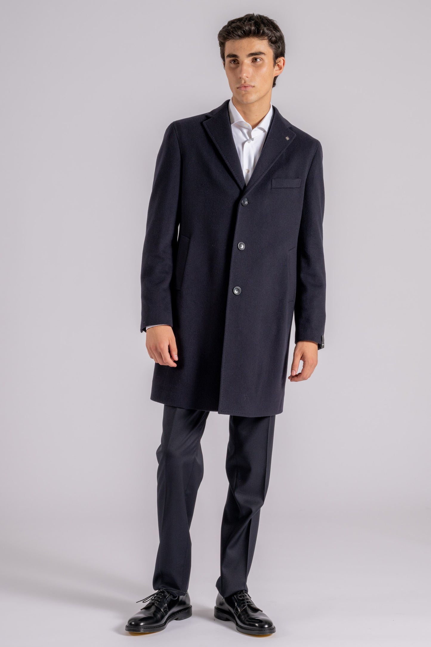  Tagliatore Men's Blue Virgin Wool/cashmere Coat Blu Uomo - 3