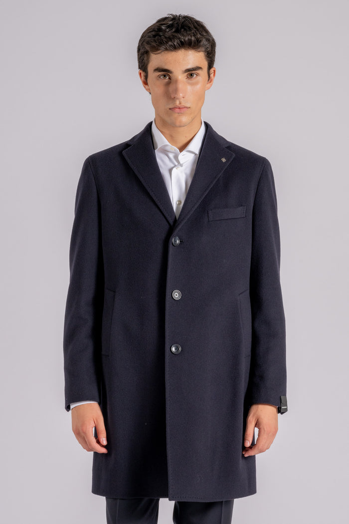  Tagliatore Men's Blue Virgin Wool/cashmere Coat Blu Uomo - 4