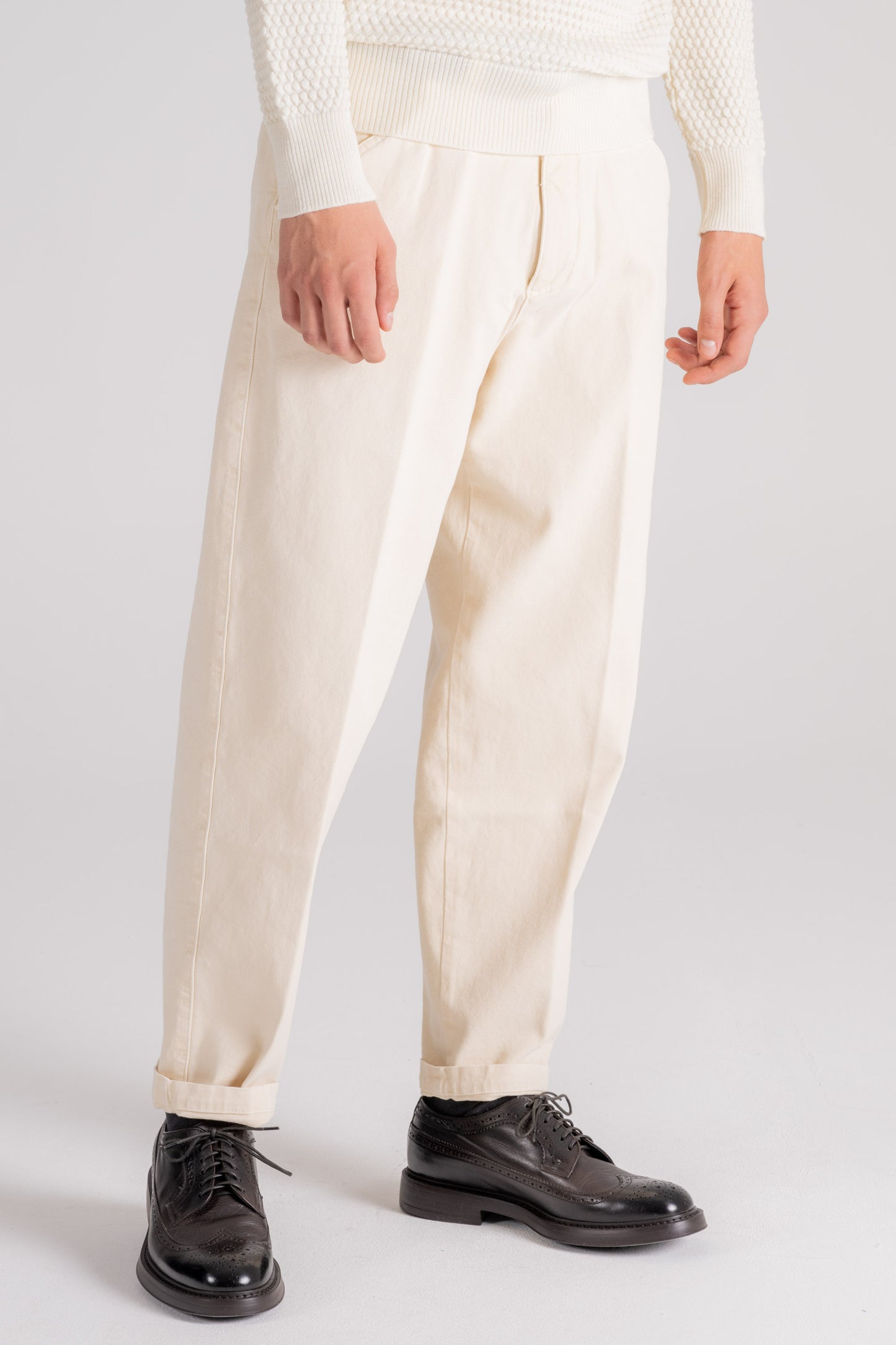  Incotex Slacks Cotton Elastane Beige Trousers Beige Uomo - 2