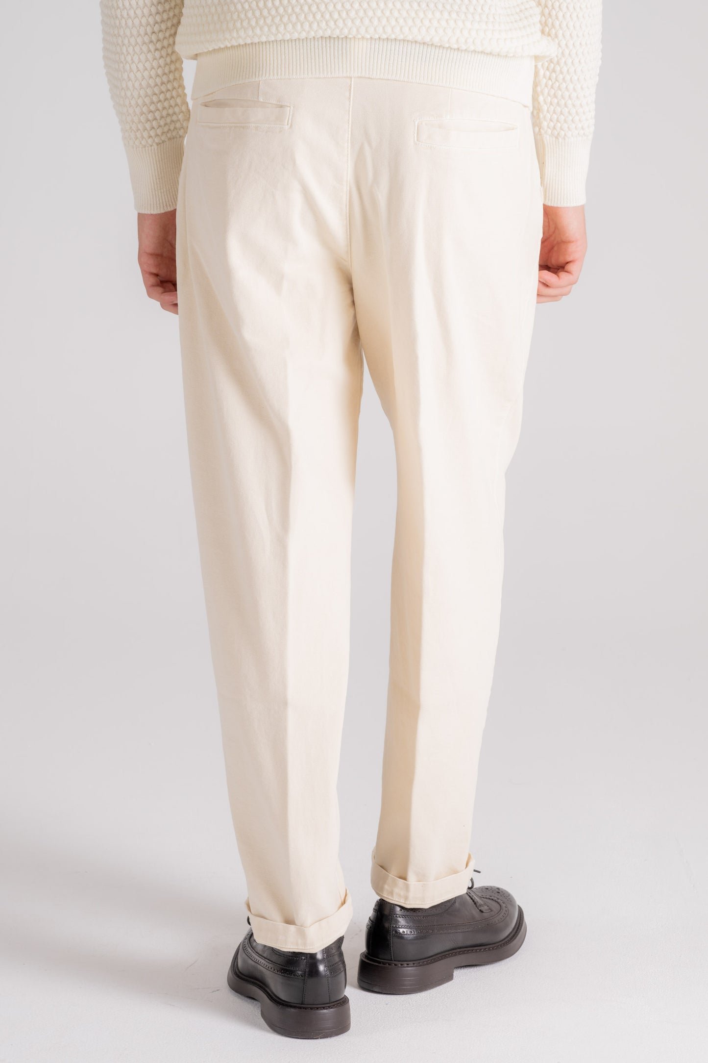  Incotex Slacks Cotton Elastane Beige Trousers Beige Uomo - 3