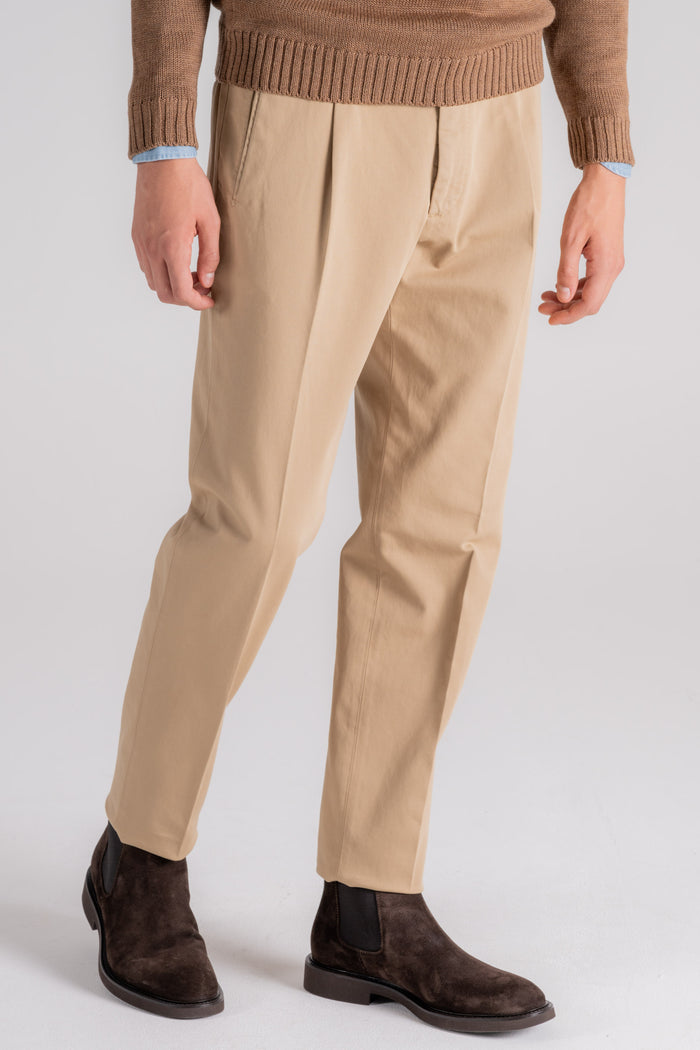  Incotex Beige Trousers In Cotton/elastane Beige Uomo - 3