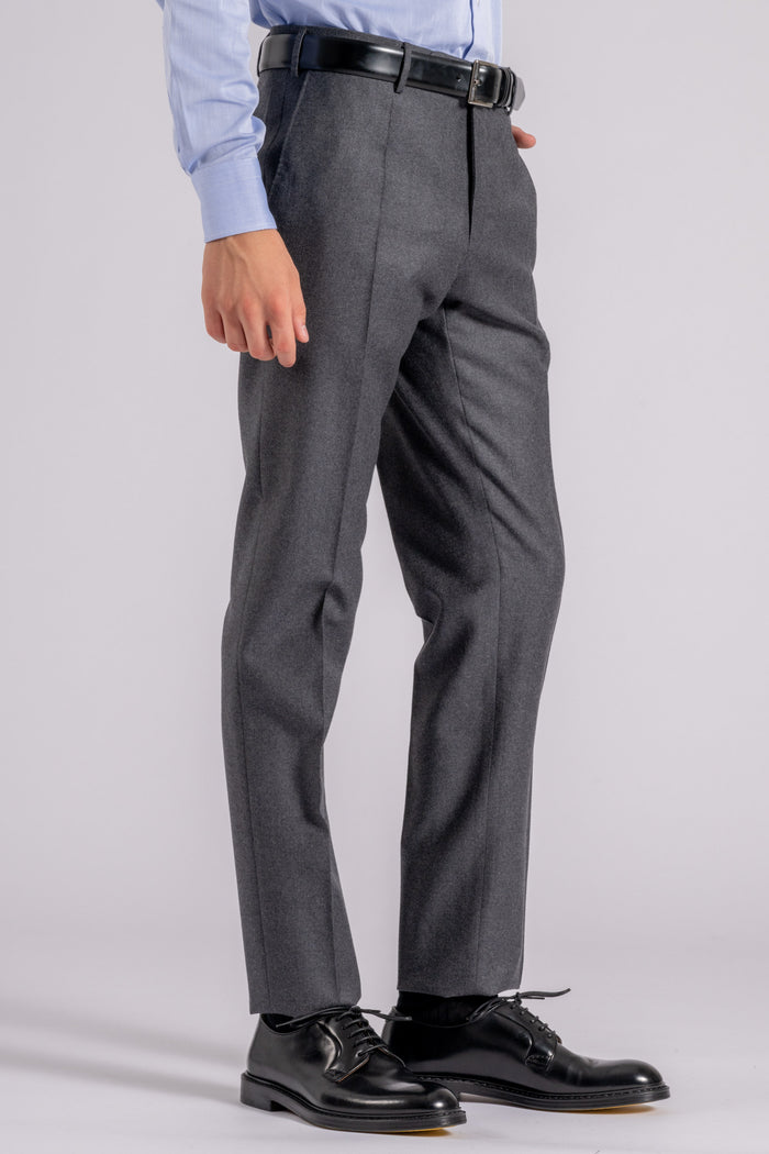 Incotex Virgin Wool Grey Trousers-2