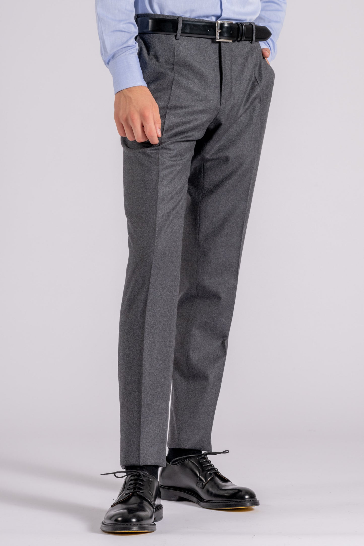  Incotex Pantalone Lana Vergine Grigio Grigio Uomo - 3