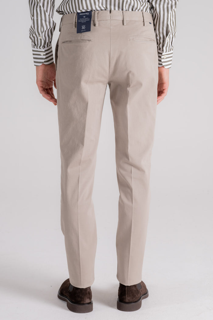  Incotex Trousers Cotton/elastane Blue Beige Uomo - 5