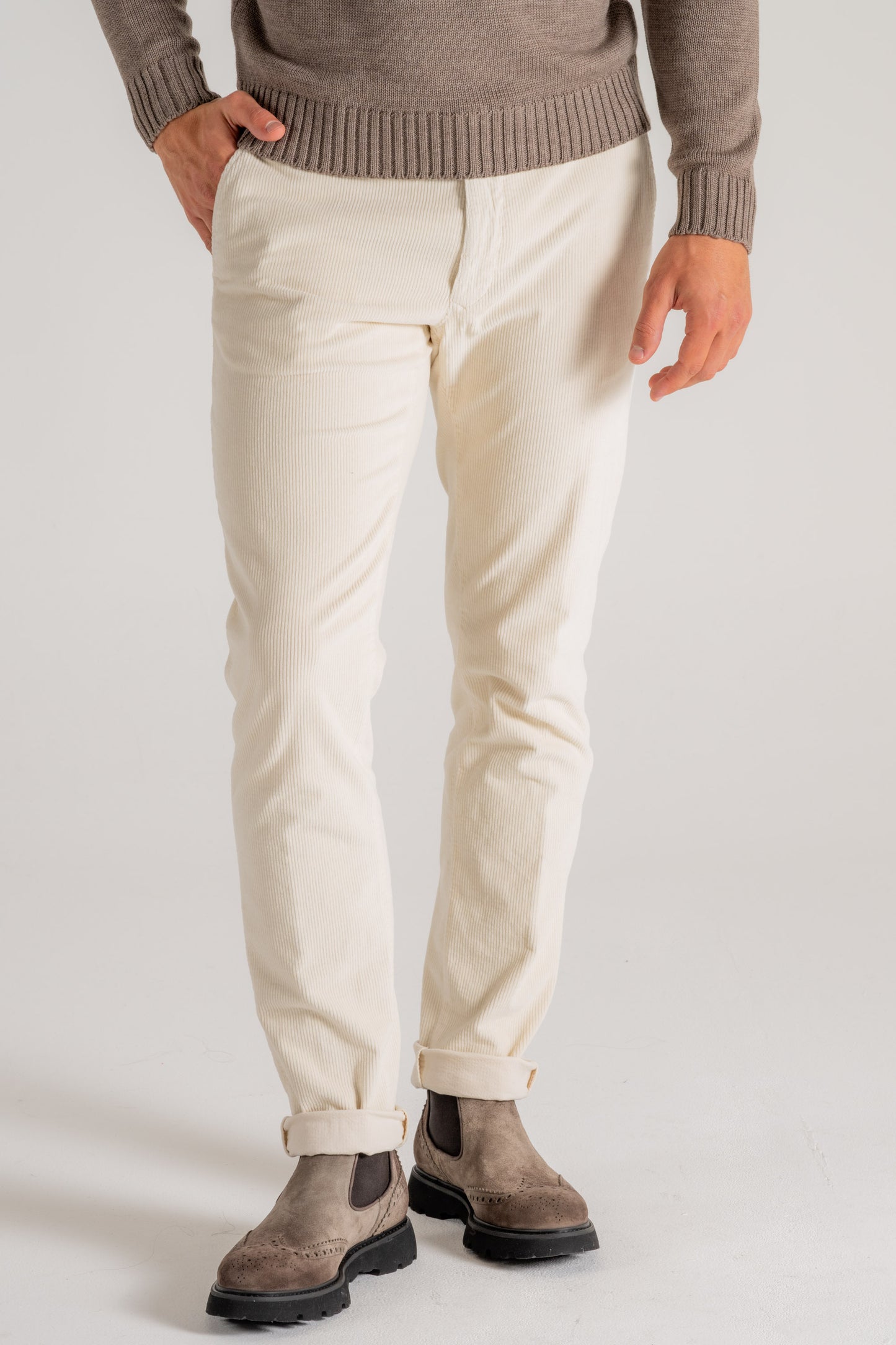  Incotex Slacks Pantalone Bianco Bianco Uomo - 2