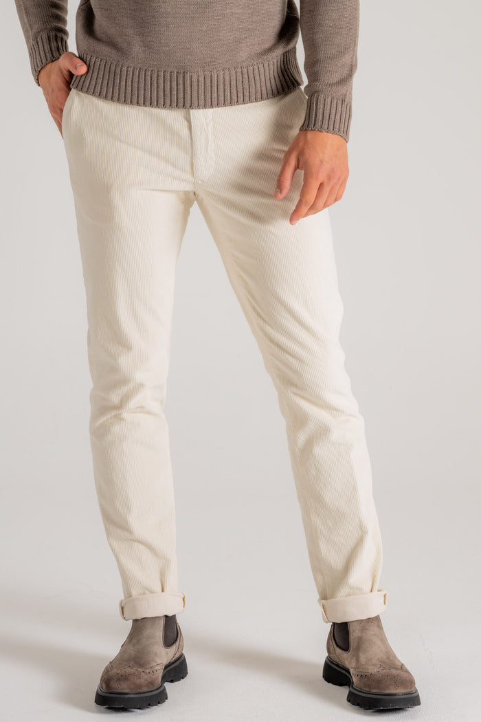  Incotex Slacks Pantalone Bianco Bianco Uomo - 4