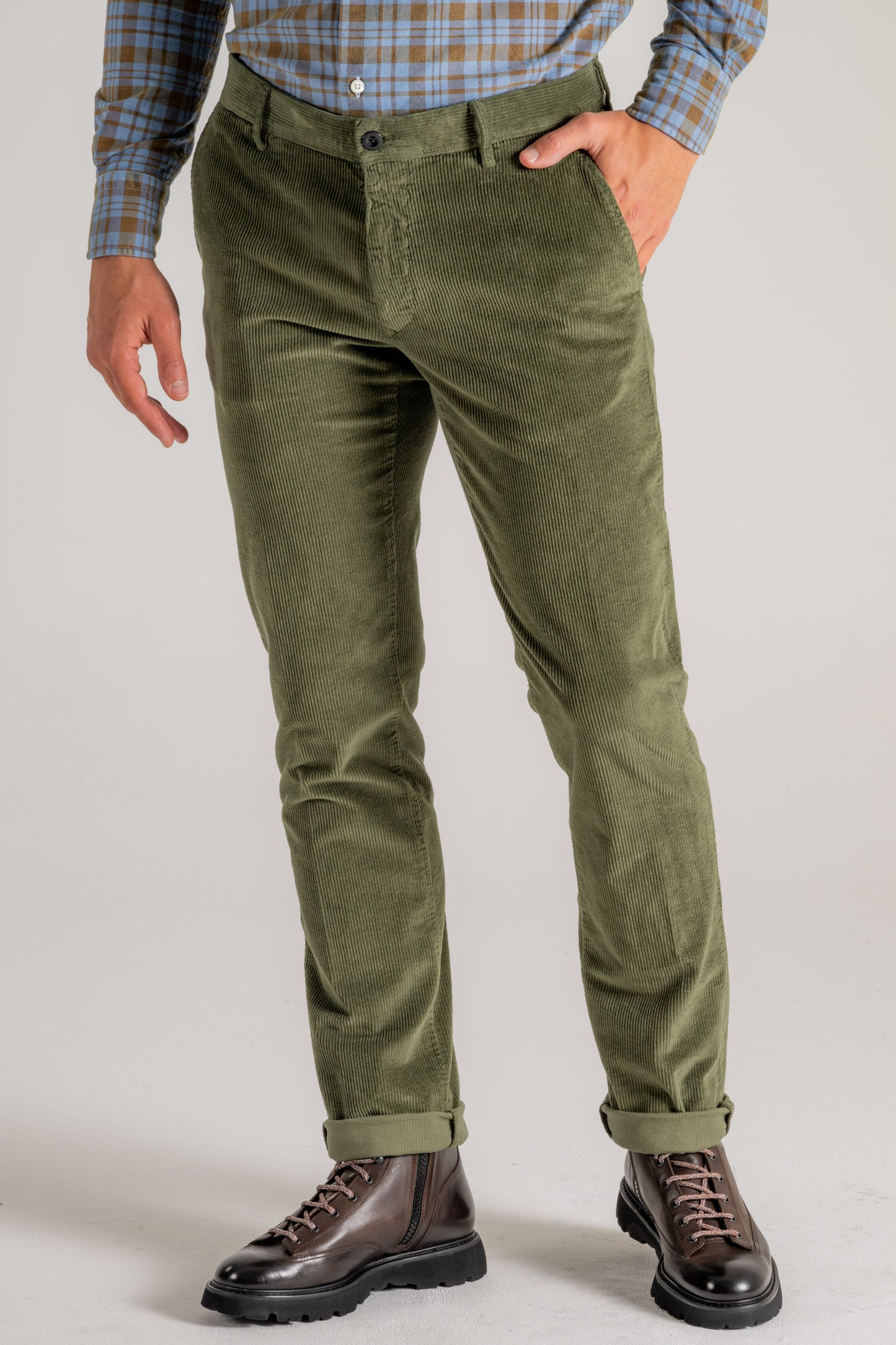  Incotex Slacks Pantalone Verde Verde Uomo - 1