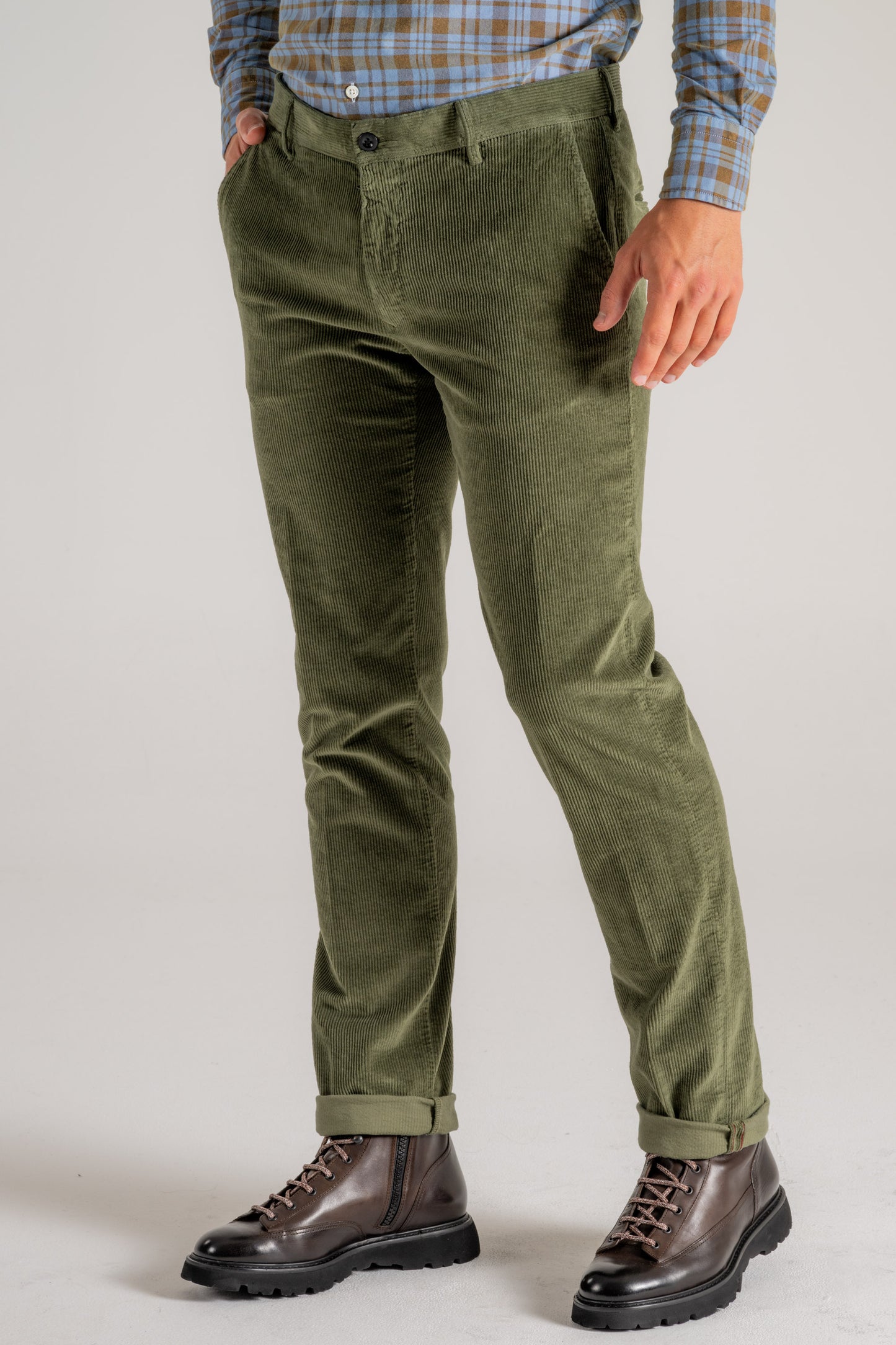  Incotex Slacks Pantalone Verde Verde Uomo - 2