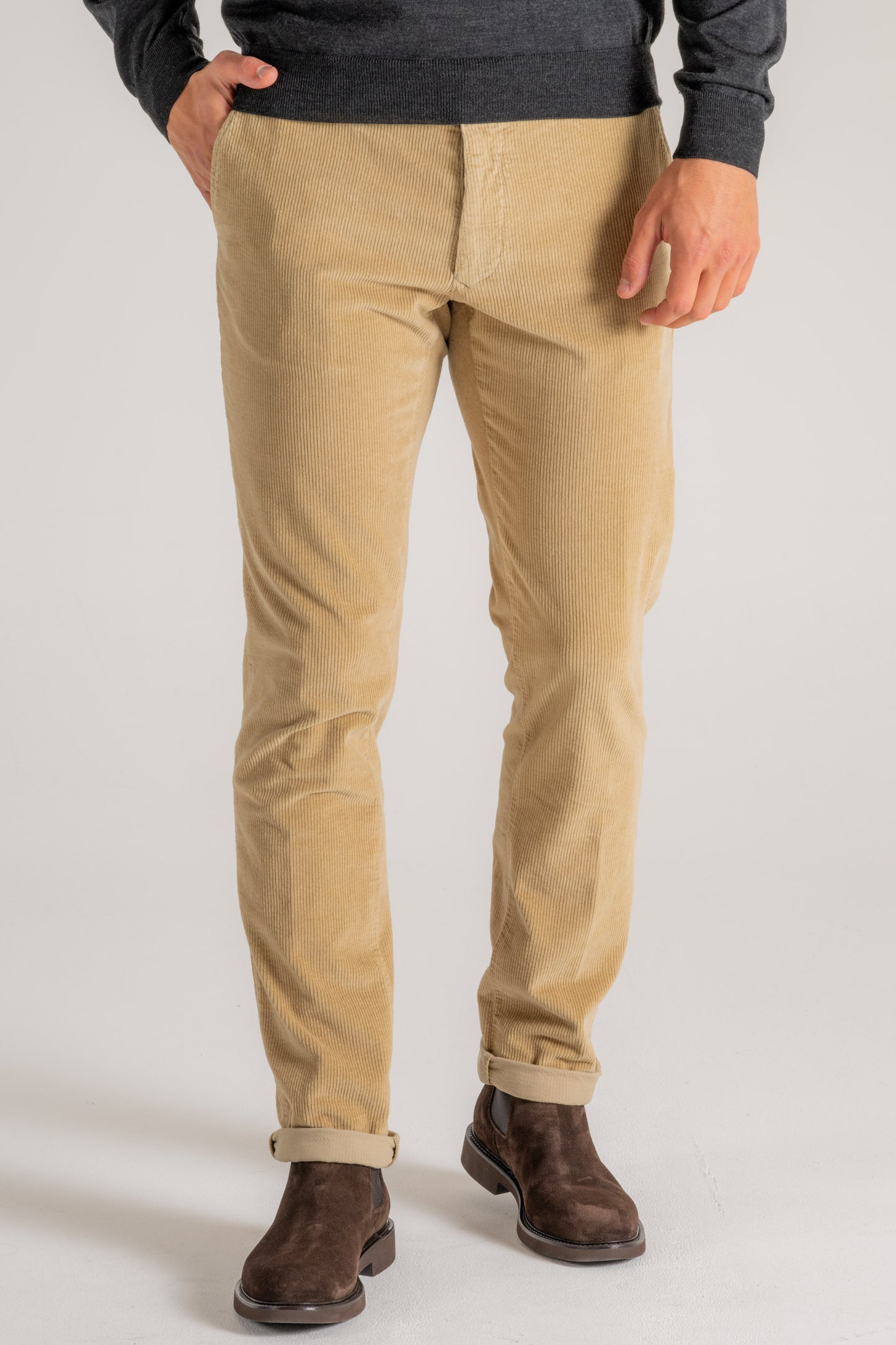  Incotex Slacks Pantalone Beige Beige Uomo - 1