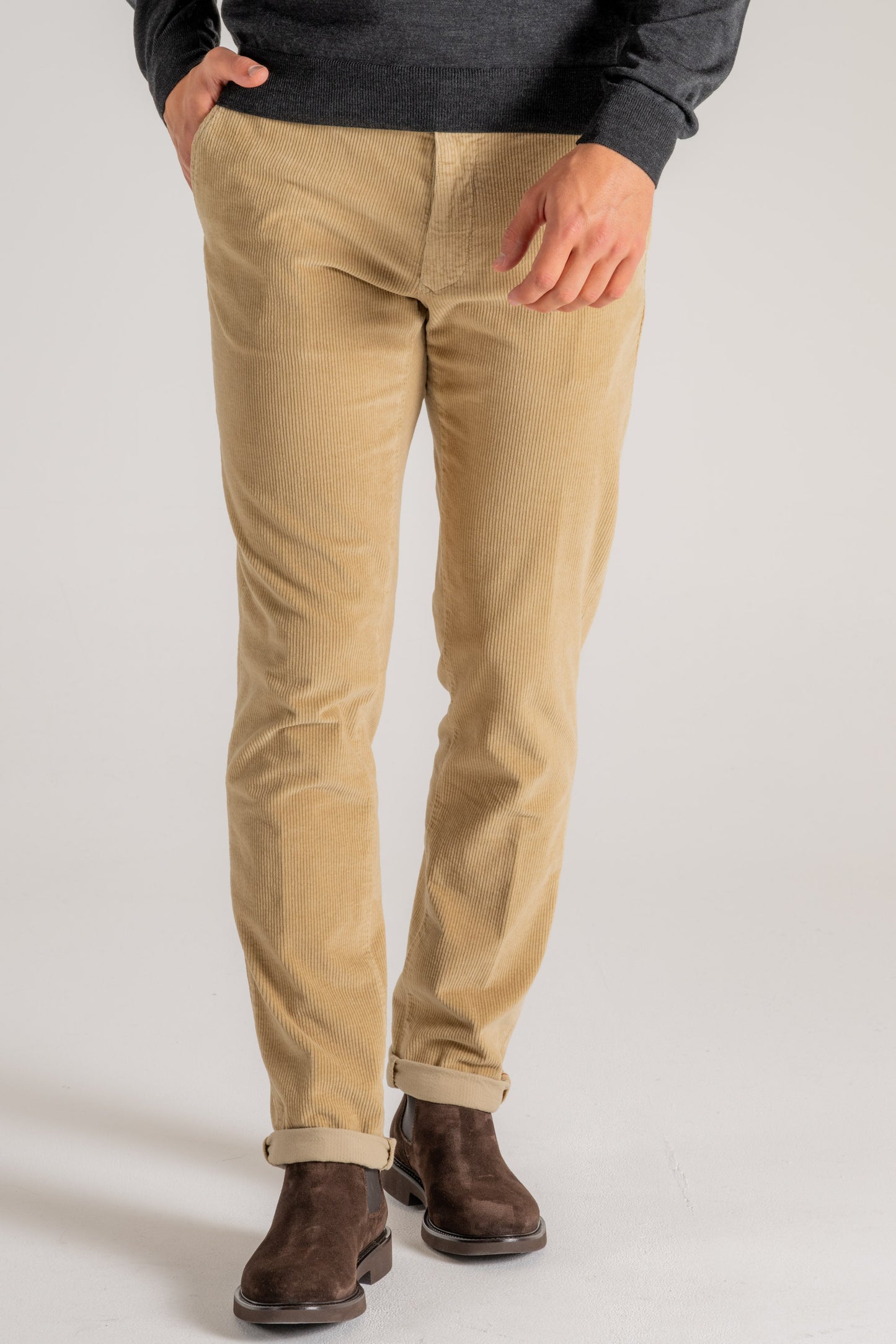  Incotex Slacks Pantalone Beige Beige Uomo - 2