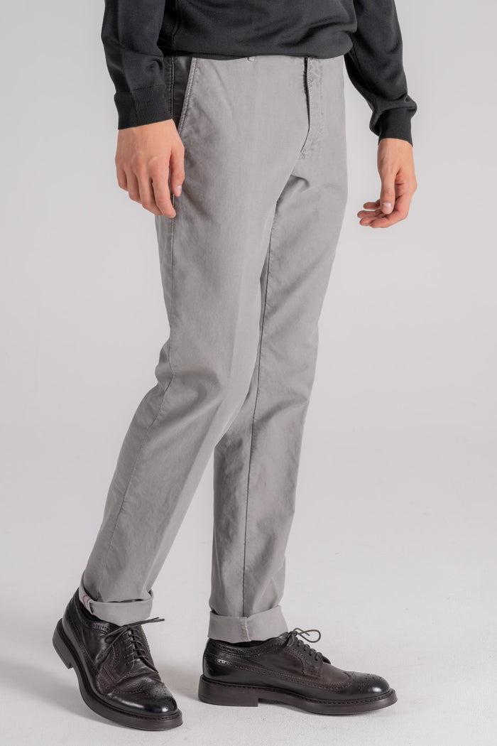  Incotex Slacks Cotton/elastane Grey Trousers Grigio Uomo - 3