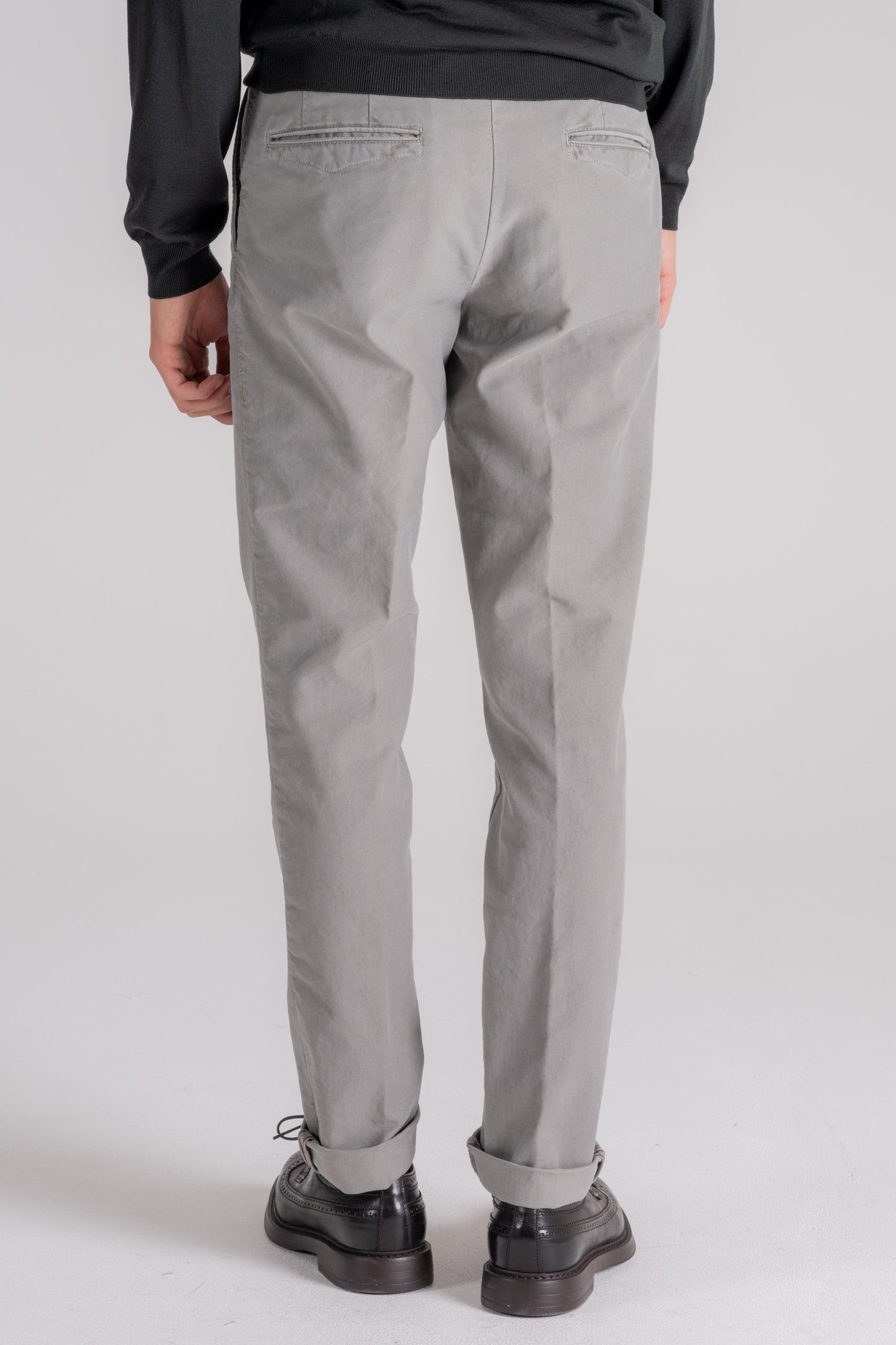  Incotex Slacks Cotton/elastane Grey Trousers Grigio Uomo - 5