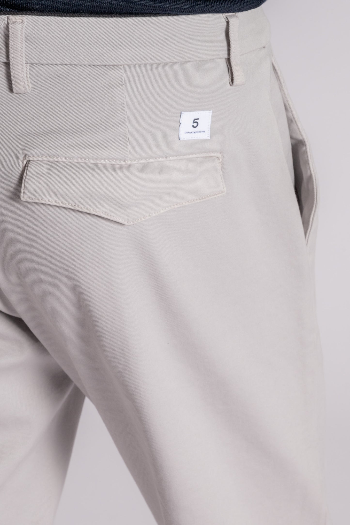  Department 5 Prince Chino Slim Crop Cotton/elastane Pants In Grey Grigio Uomo - 6