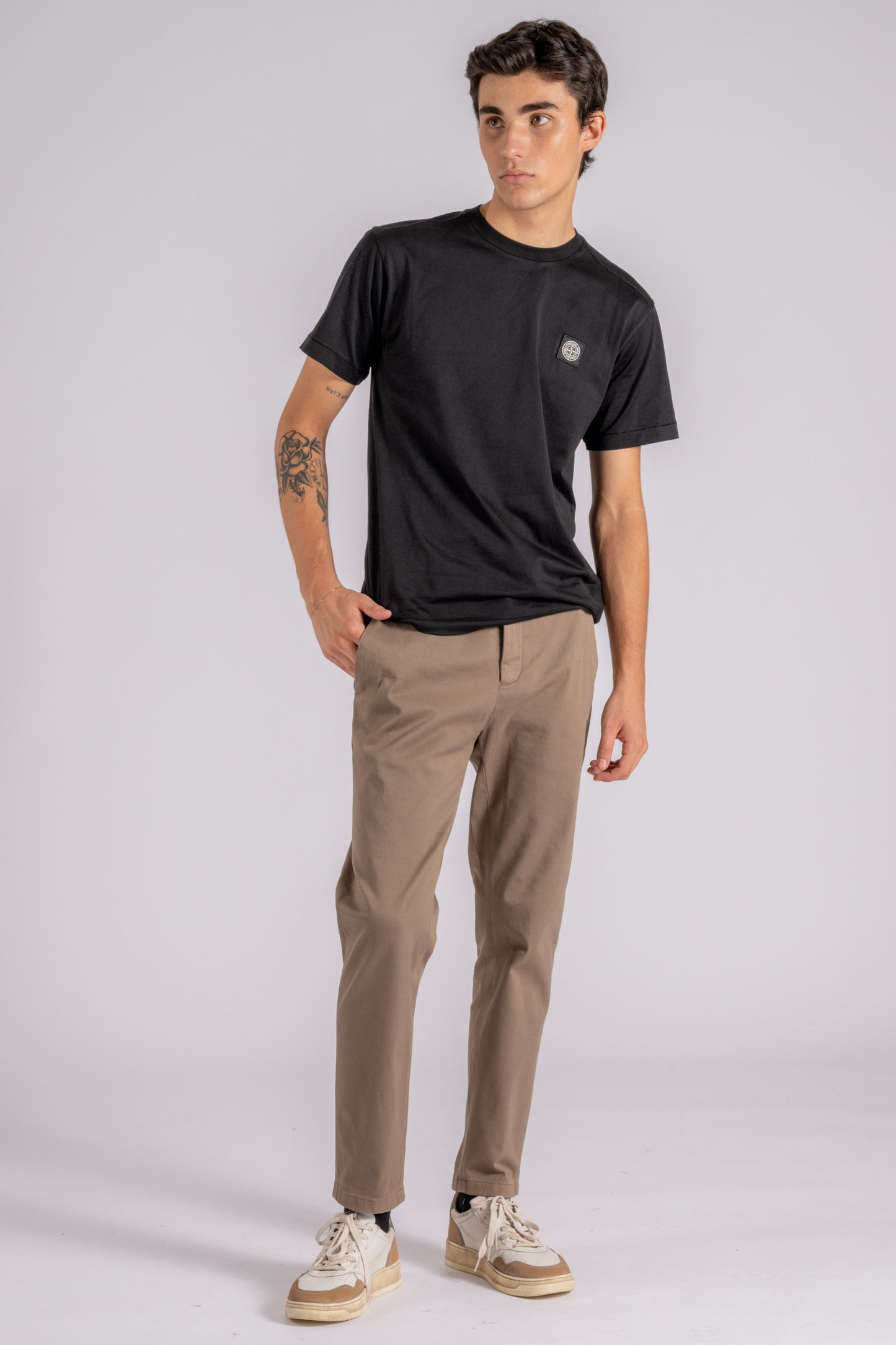  Department 5 Prince Chino Slim Crop Cotton/elastane Beige Pants Beige Uomo - 1