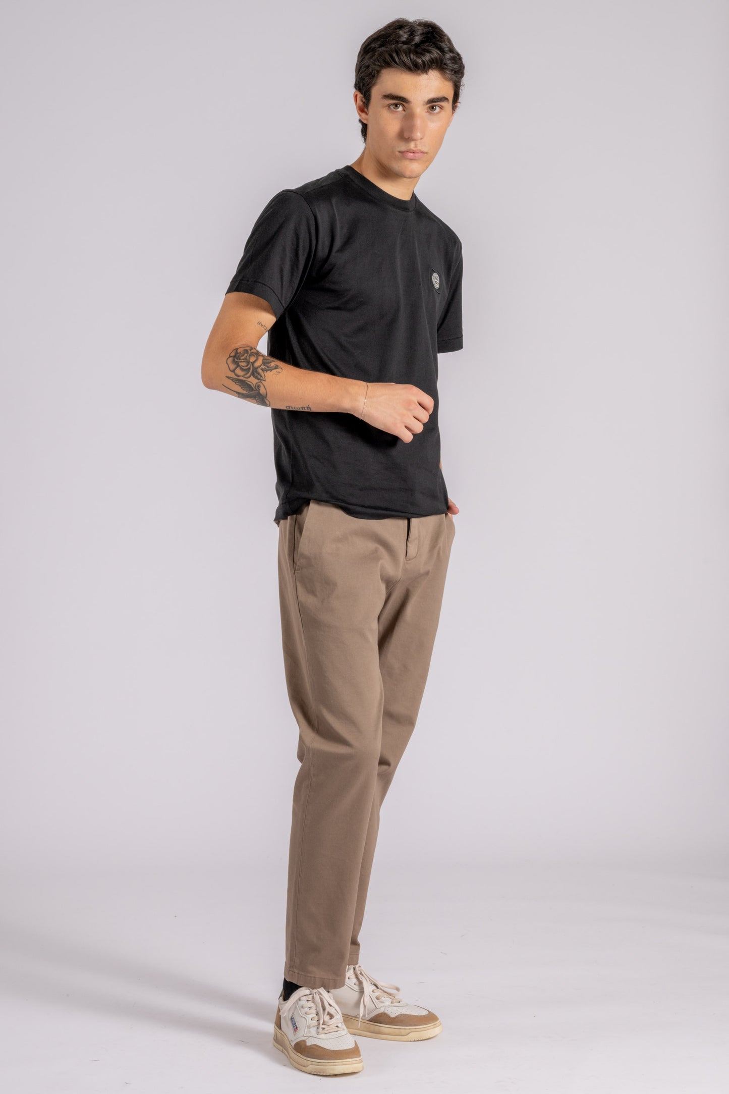  Department 5 Prince Chino Slim Crop Cotton/elastane Beige Pants Beige Uomo - 2