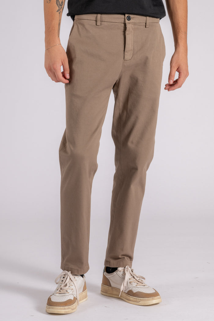  Department 5 Prince Chino Slim Crop Cotton/elastane Beige Pants Beige Uomo - 3