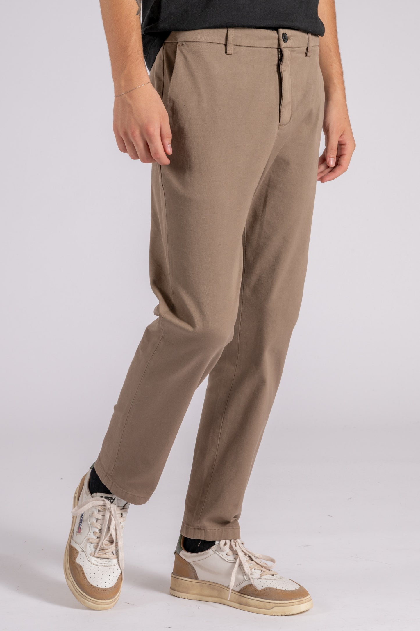  Department 5 Prince Chino Slim Crop Cotton/elastane Beige Pants Beige Uomo - 5