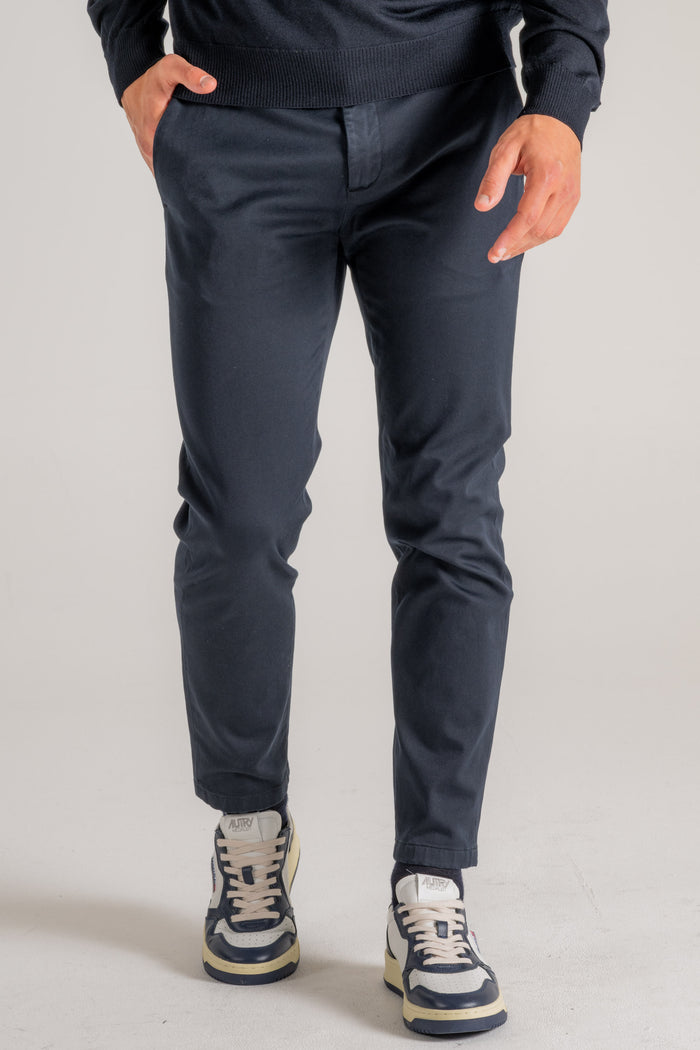 Department 5 Pantalone Prince Chino Slim Crop Blu Uomo-2