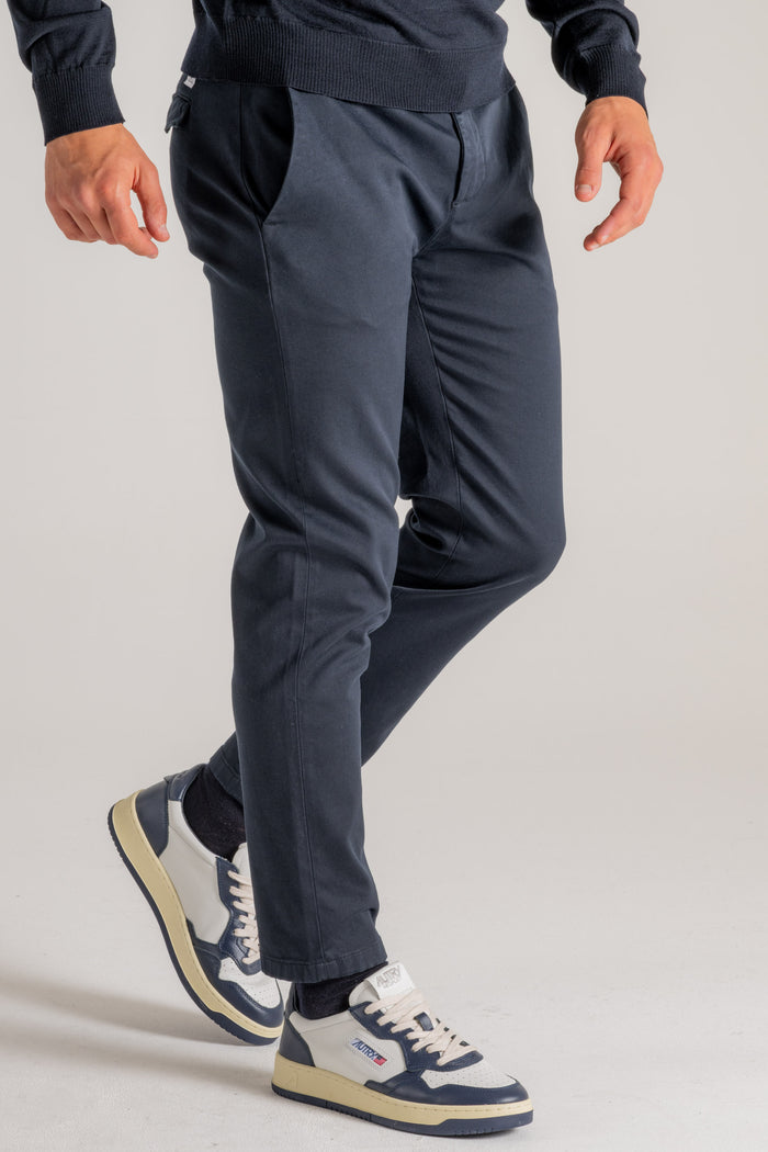  Department 5 Pantalone Prince Chino Slim Crop Blu Blu Uomo - 3