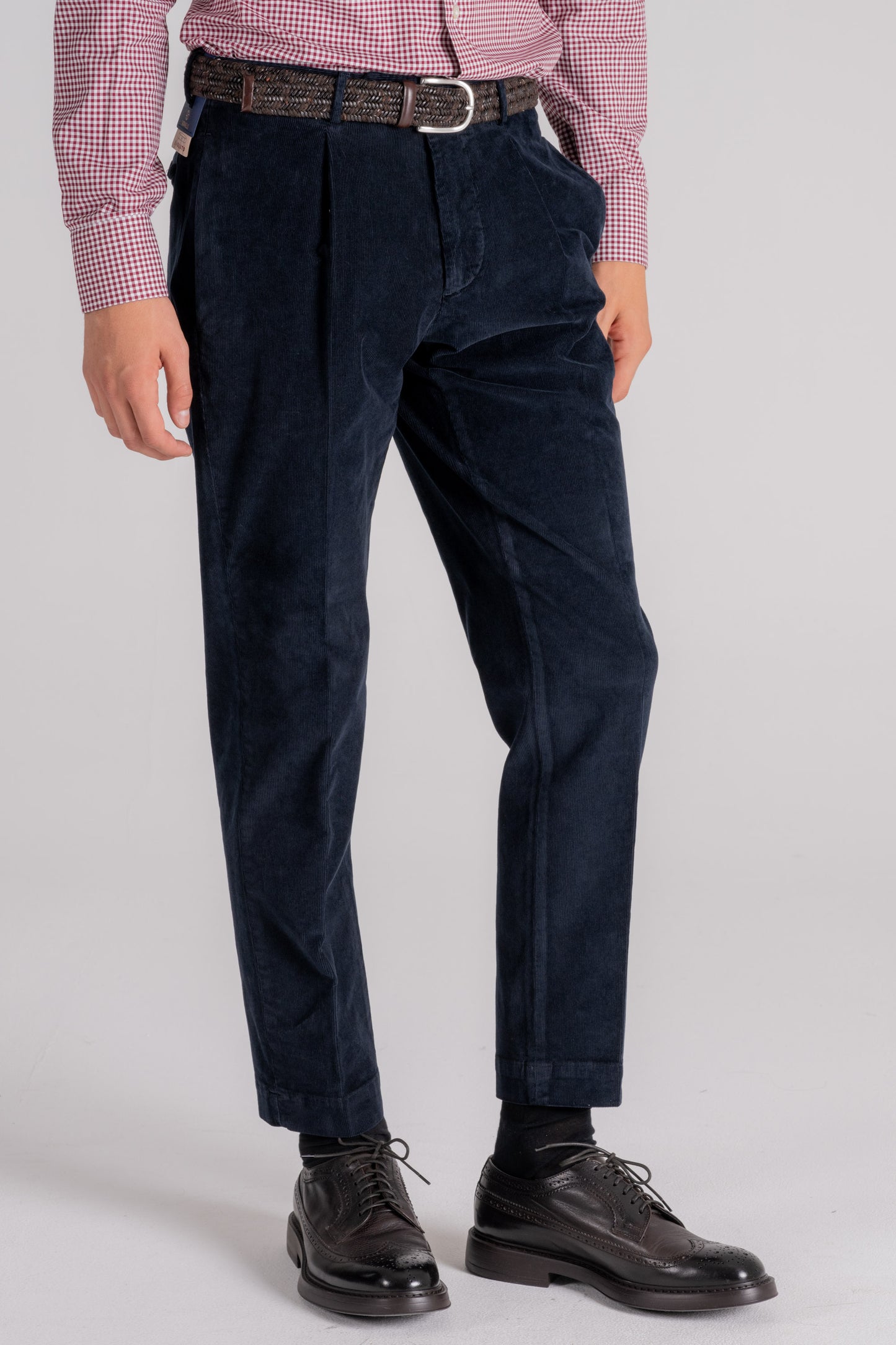  Santaniello Blue Trousers In Cotton/elastane Blu Uomo - 2