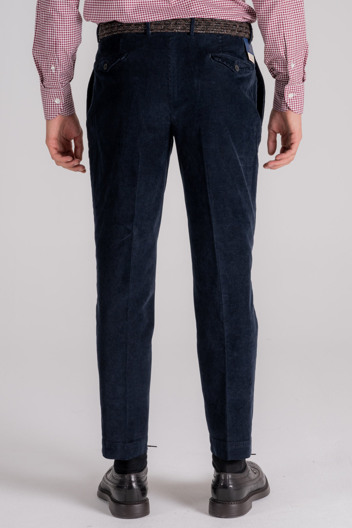  Santaniello Blue Trousers In Cotton/elastane Blu Uomo - 4