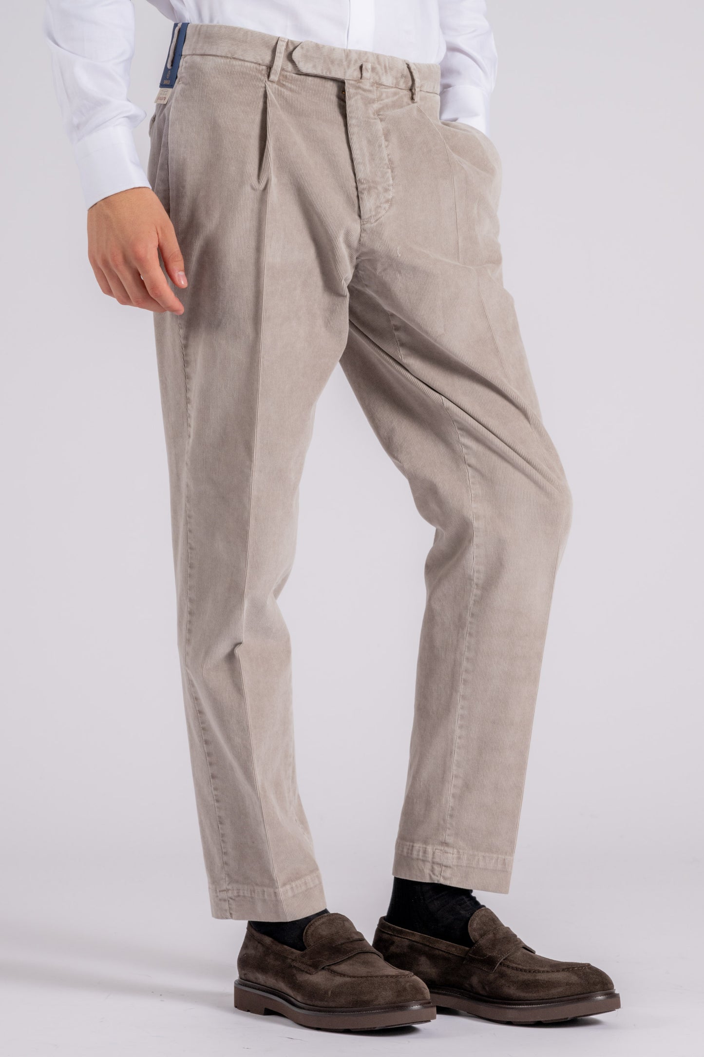  Santaniello Trousers 97% Cotton 3% Elastane Brown Beige Uomo - 2