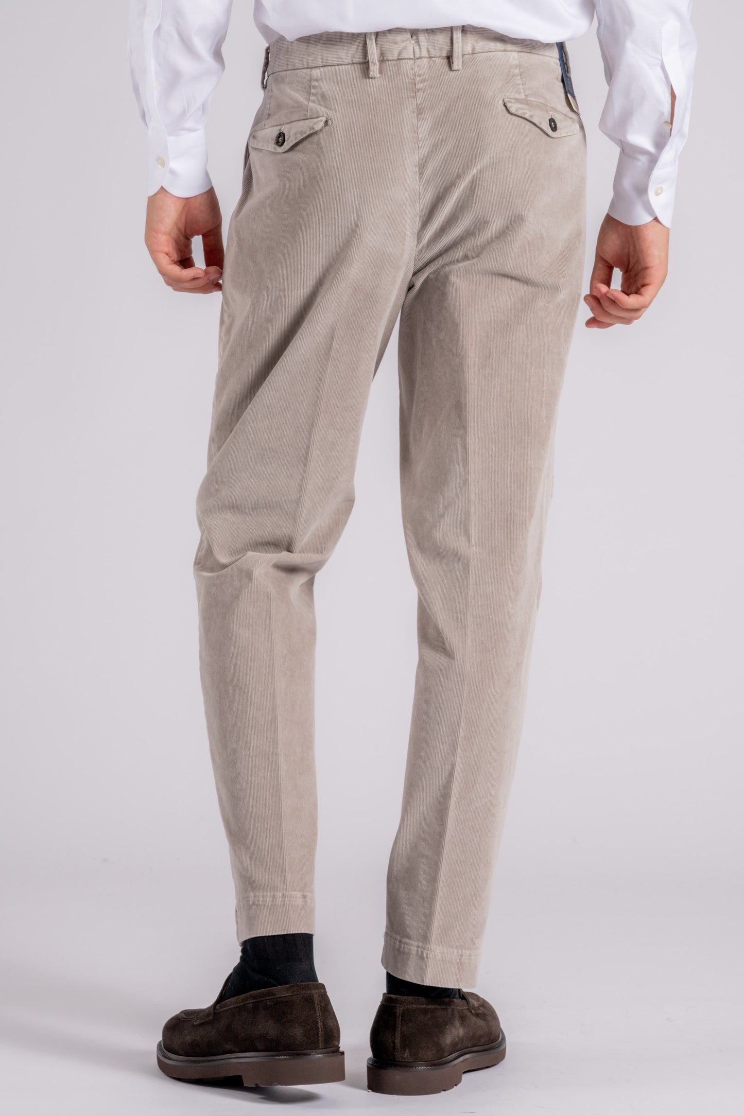  Santaniello Trousers 97% Cotton 3% Elastane Brown Beige Uomo - 3