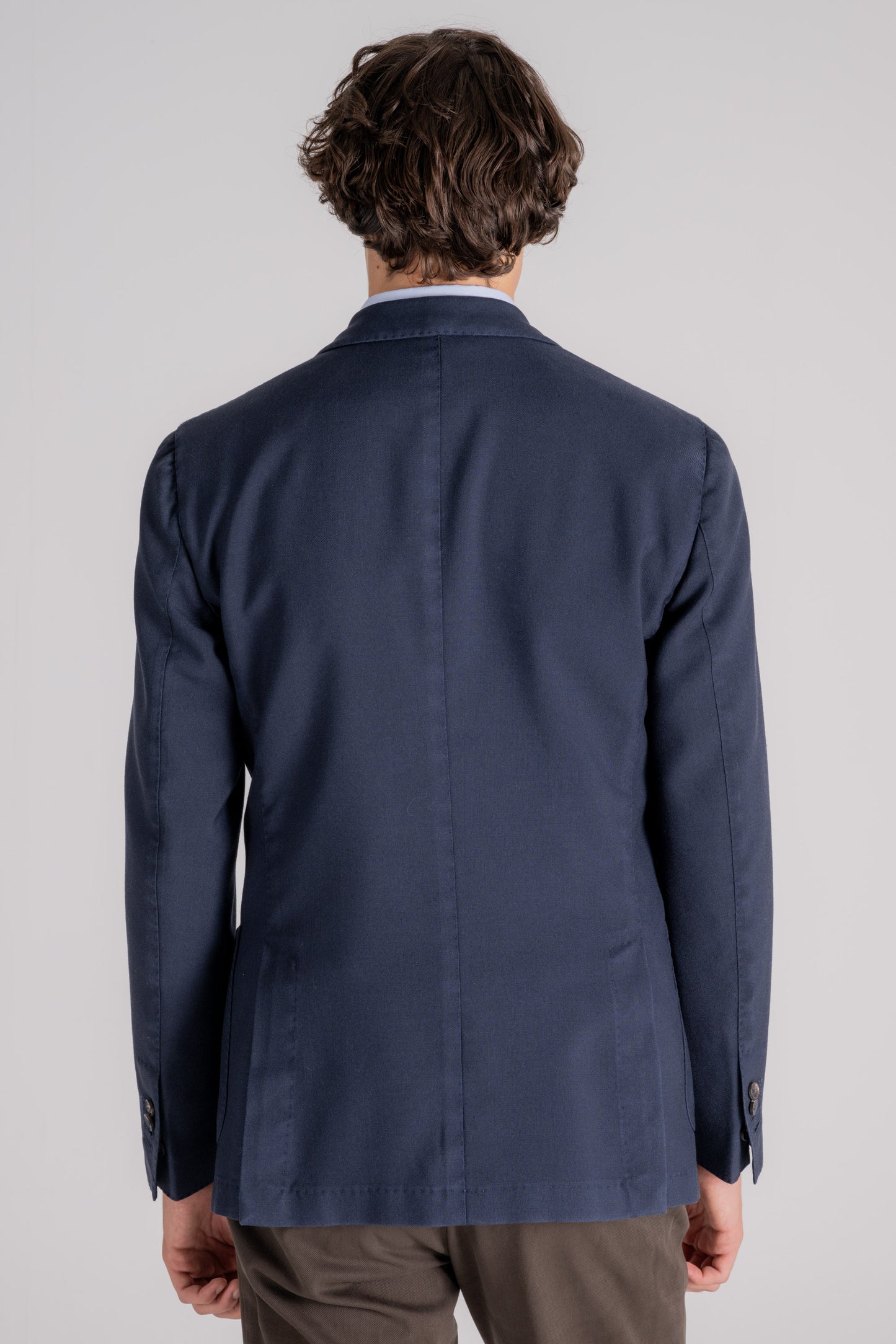  Santaniello Blue Jacket In Wool/polyester Blu Uomo - 5