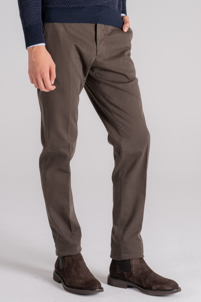  Santaniello Trousers 98% Co 2% Ea Brown Marrone Uomo - 3