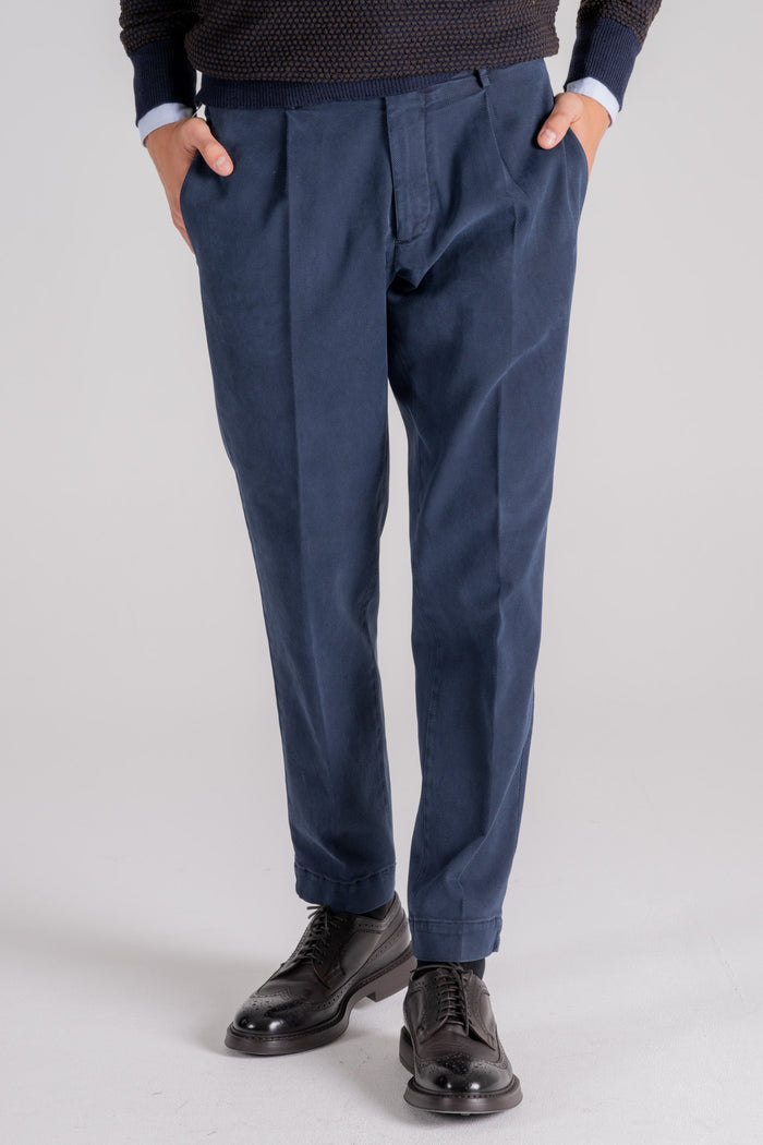 Santaniello Pantalone 100% Cotone Blu